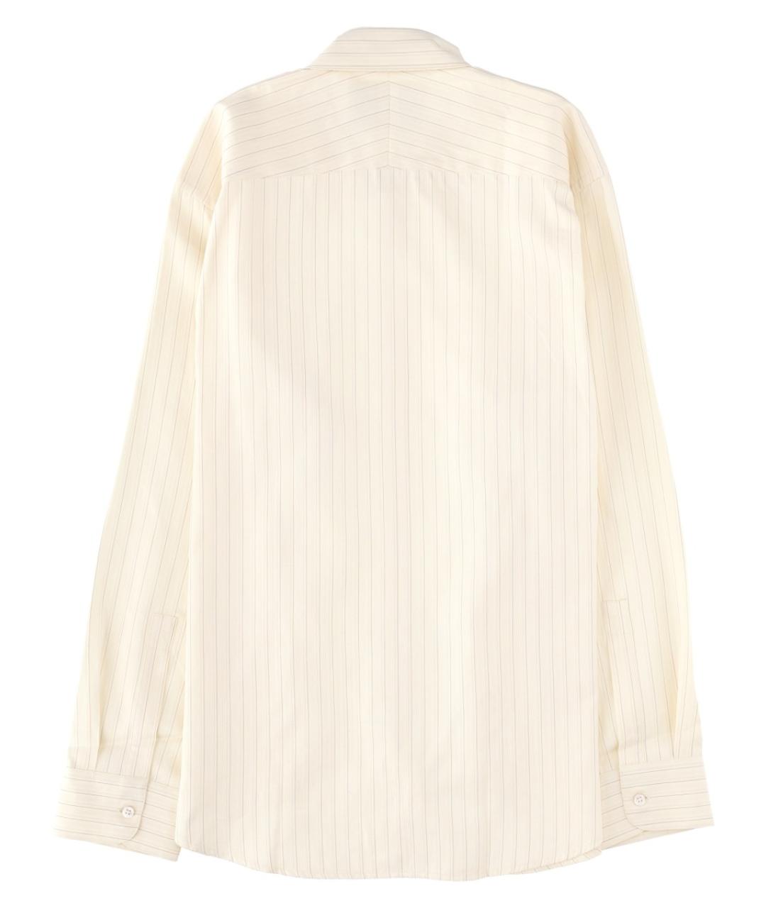 STUDIO NICHOLSON Белая хлопко-шелковая кэжуал рубашка, фото 2