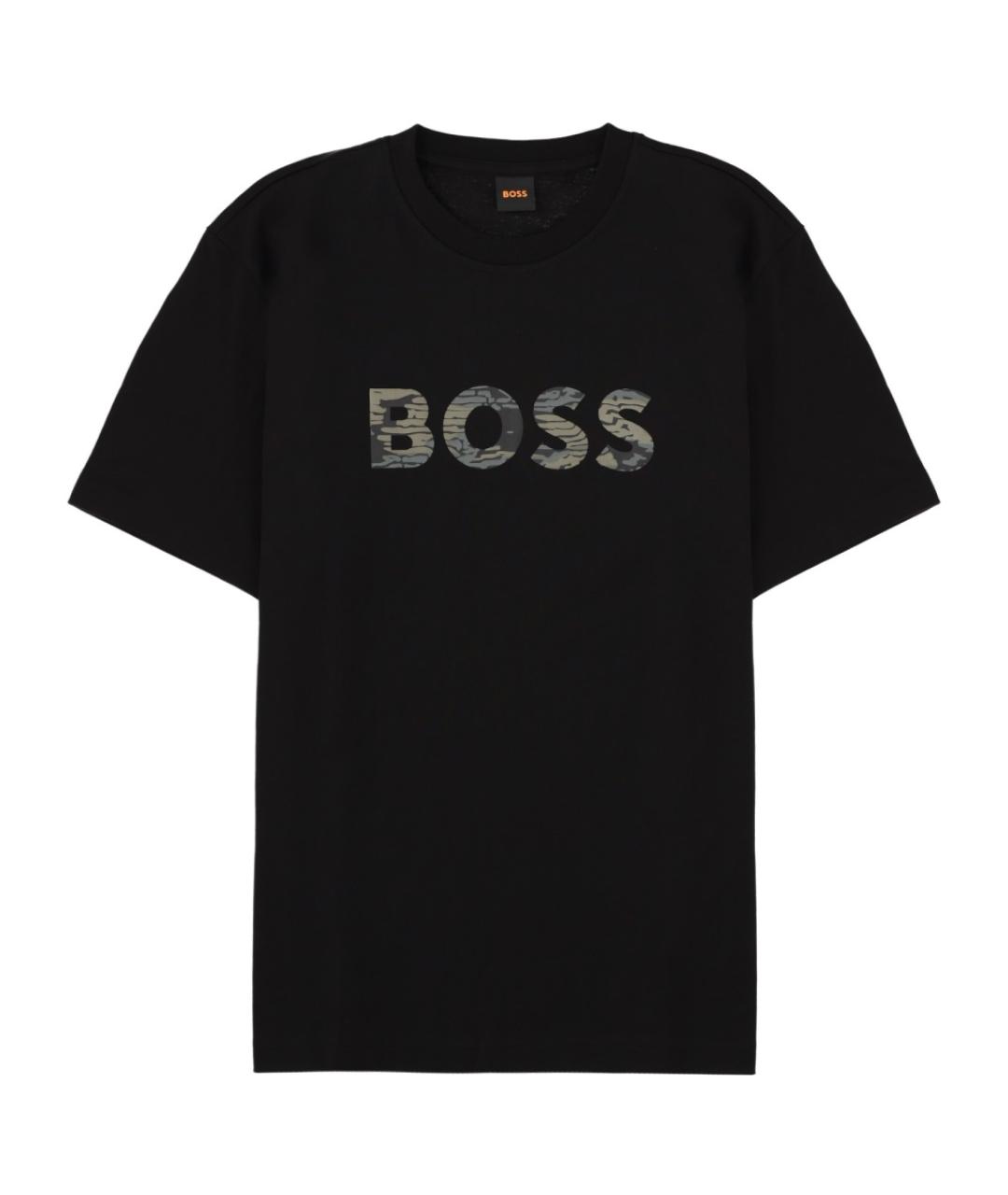 HUGO BOSS Черная хлопковая футболка, фото 1
