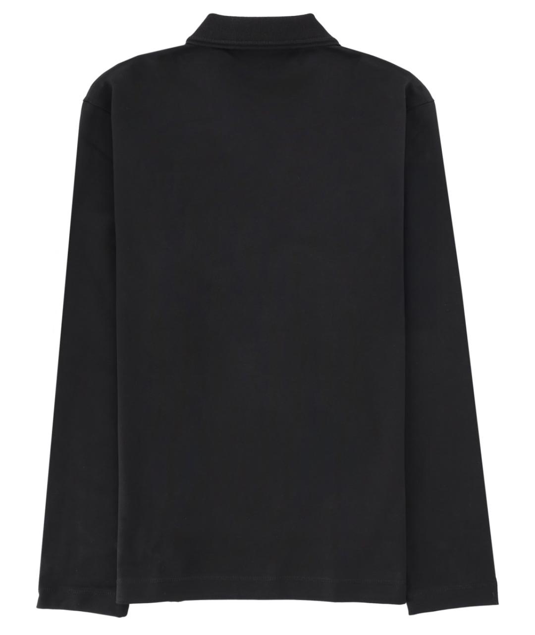 HUGO Черное поло с длинным рукавом, фото 2