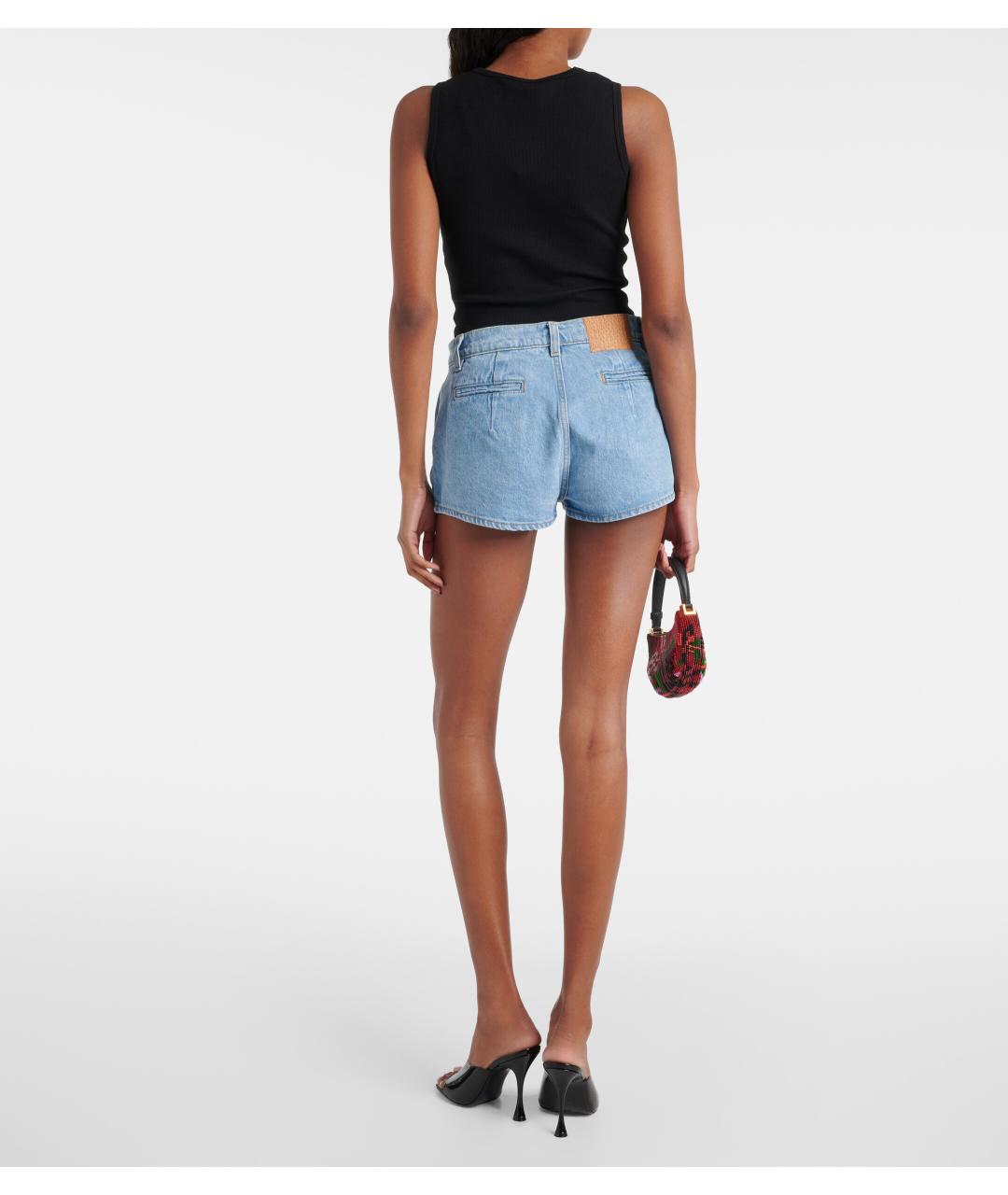 MAGDA BUTRYM Голубые хлопковые шорты, фото 3