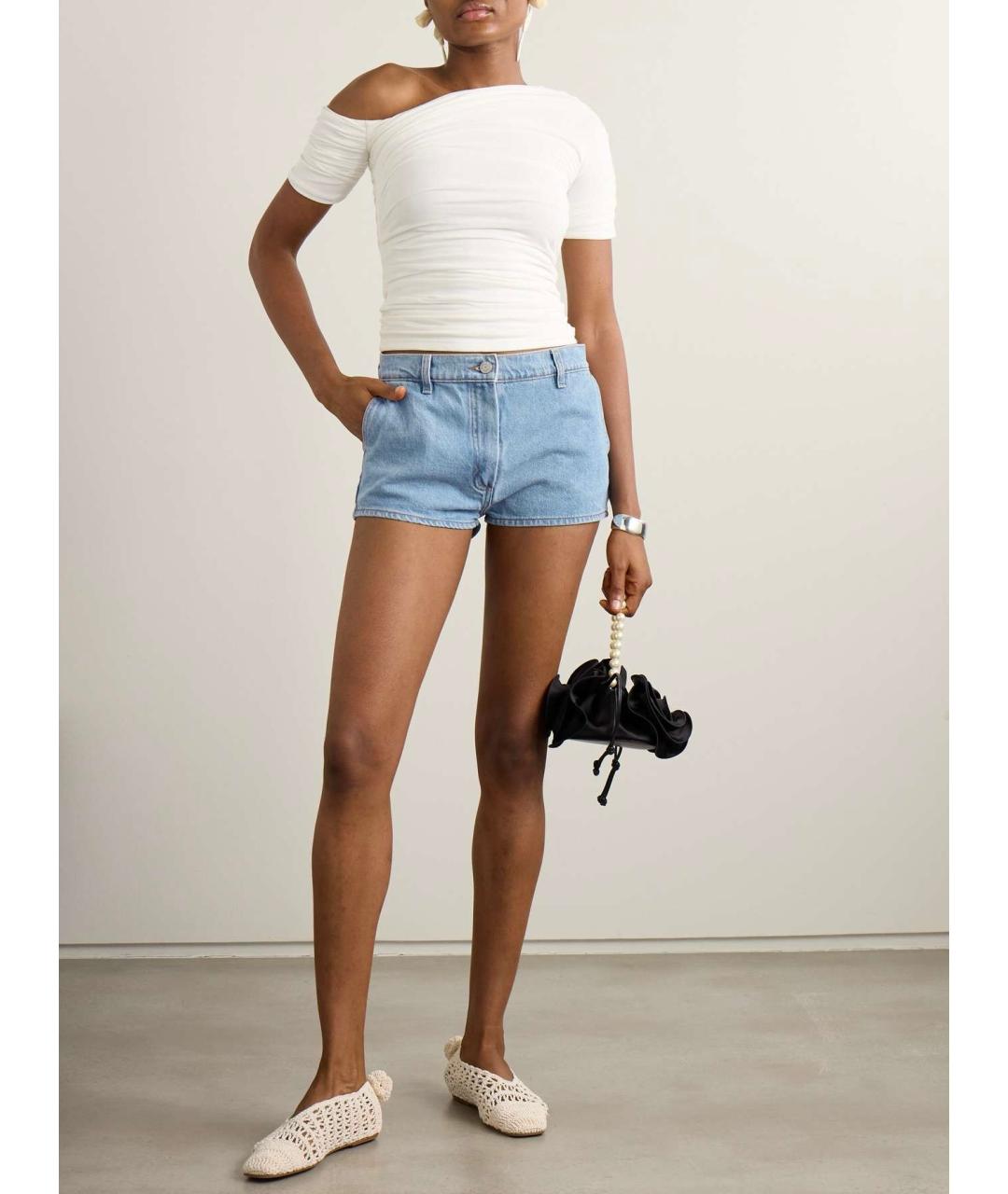 MAGDA BUTRYM Голубые хлопковые шорты, фото 5