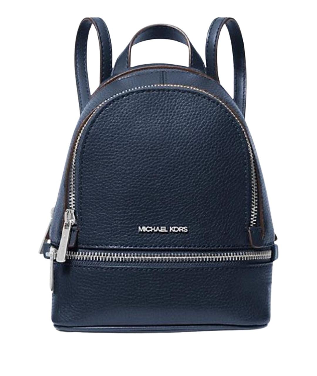 MICHAEL KORS Темно-синий кожаный рюкзак, фото 1