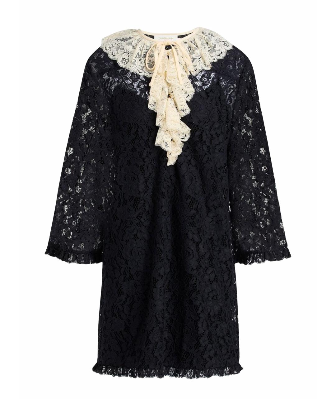 ZIMMERMANN Черное хлопковое коктейльное платье, фото 1