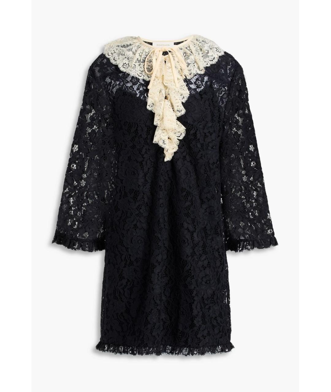 ZIMMERMANN Черное хлопковое коктейльное платье, фото 4