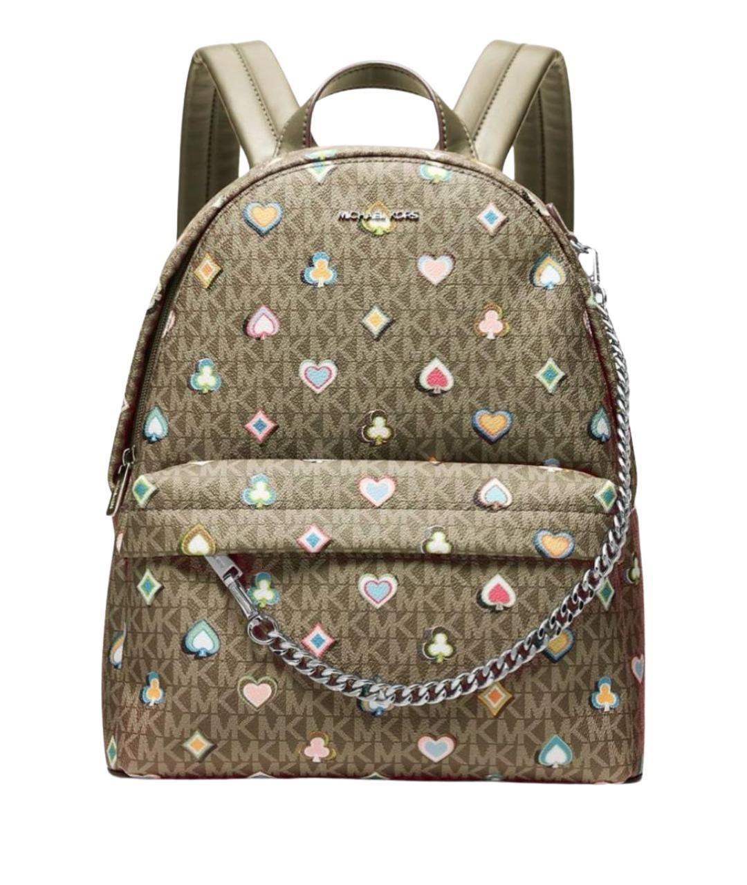 MICHAEL KORS Хаки кожаный рюкзак, фото 1