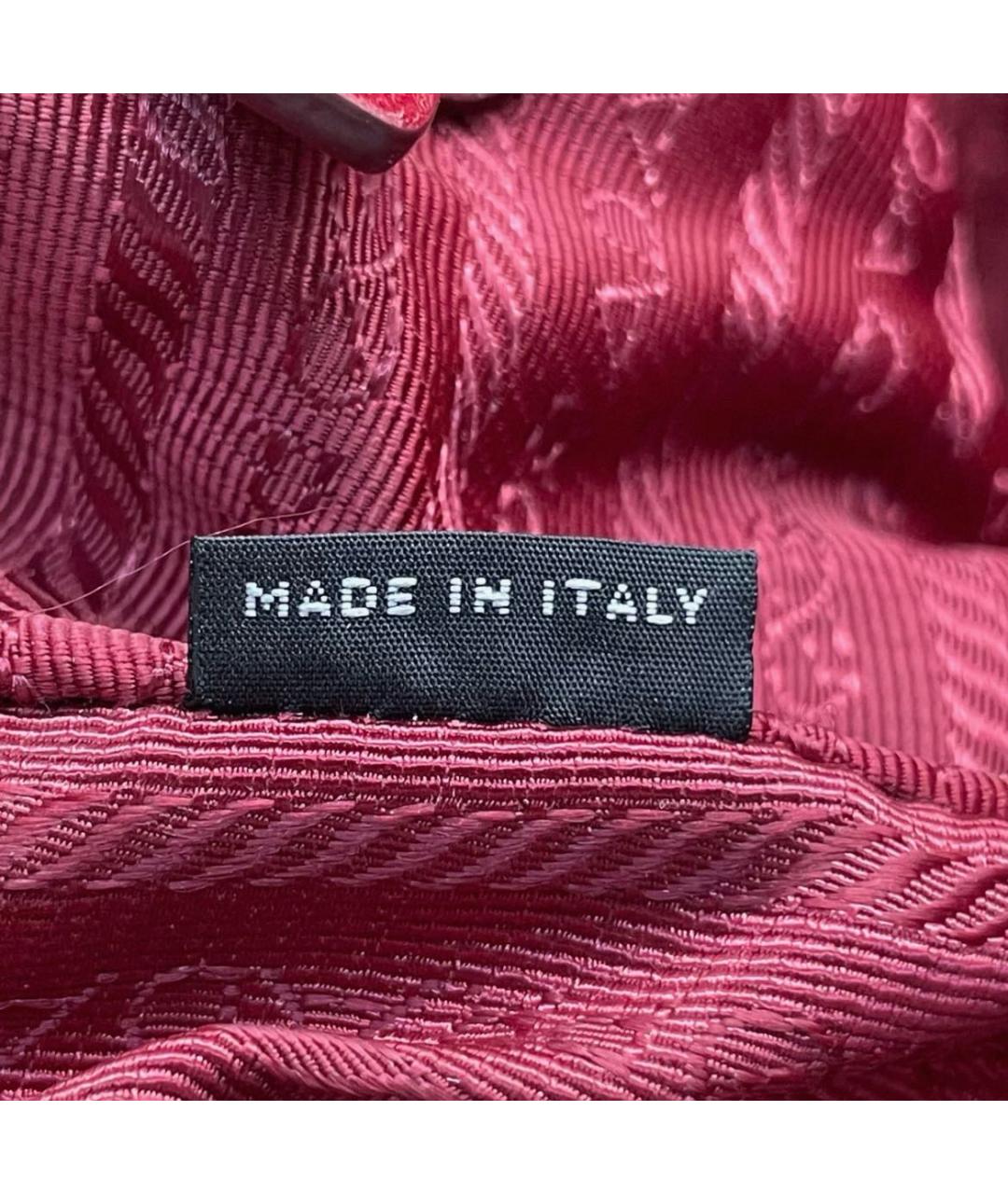 PRADA Красная кожаная сумка с короткими ручками, фото 7