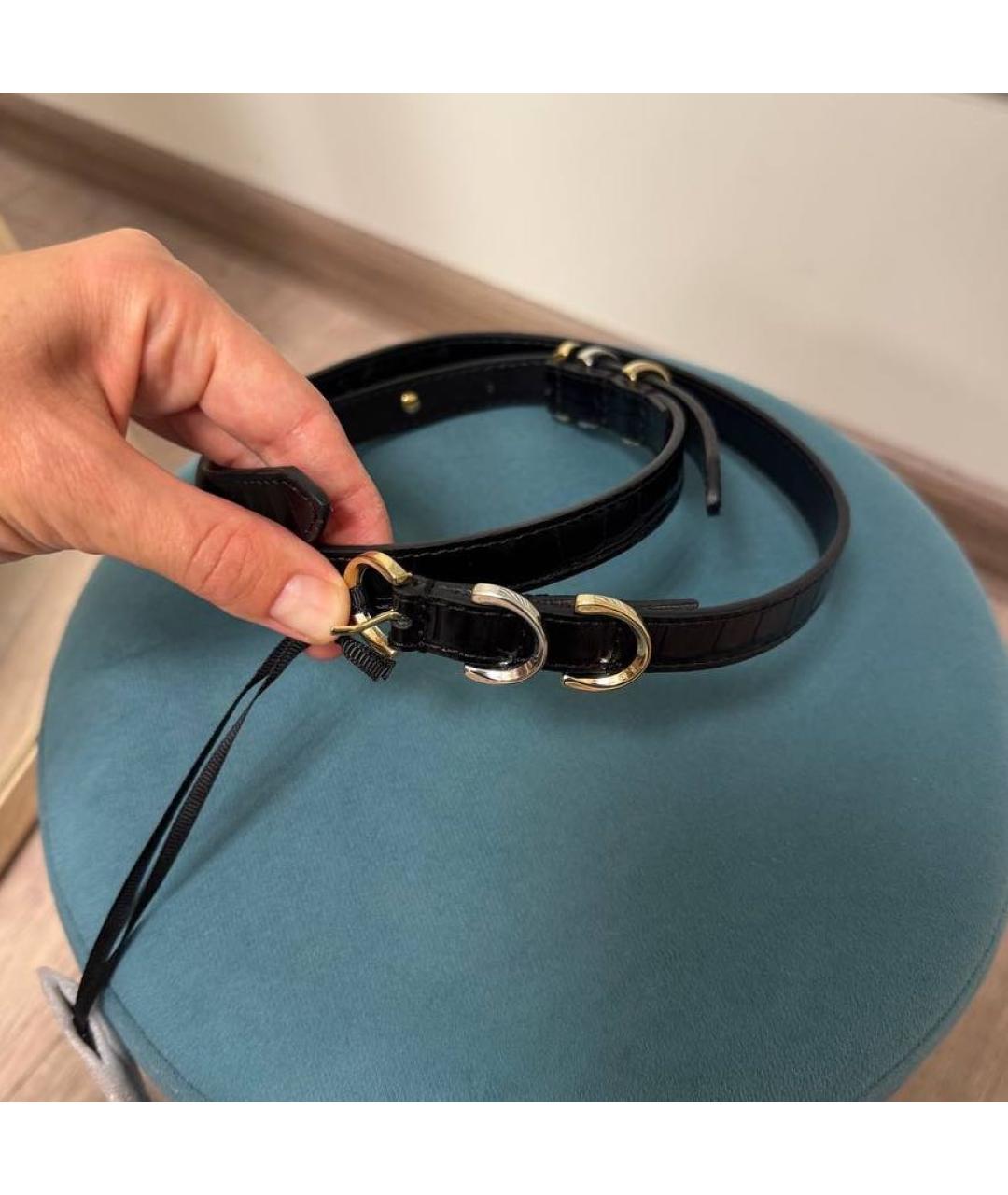 PINKO Черный кожаный ремень, фото 4