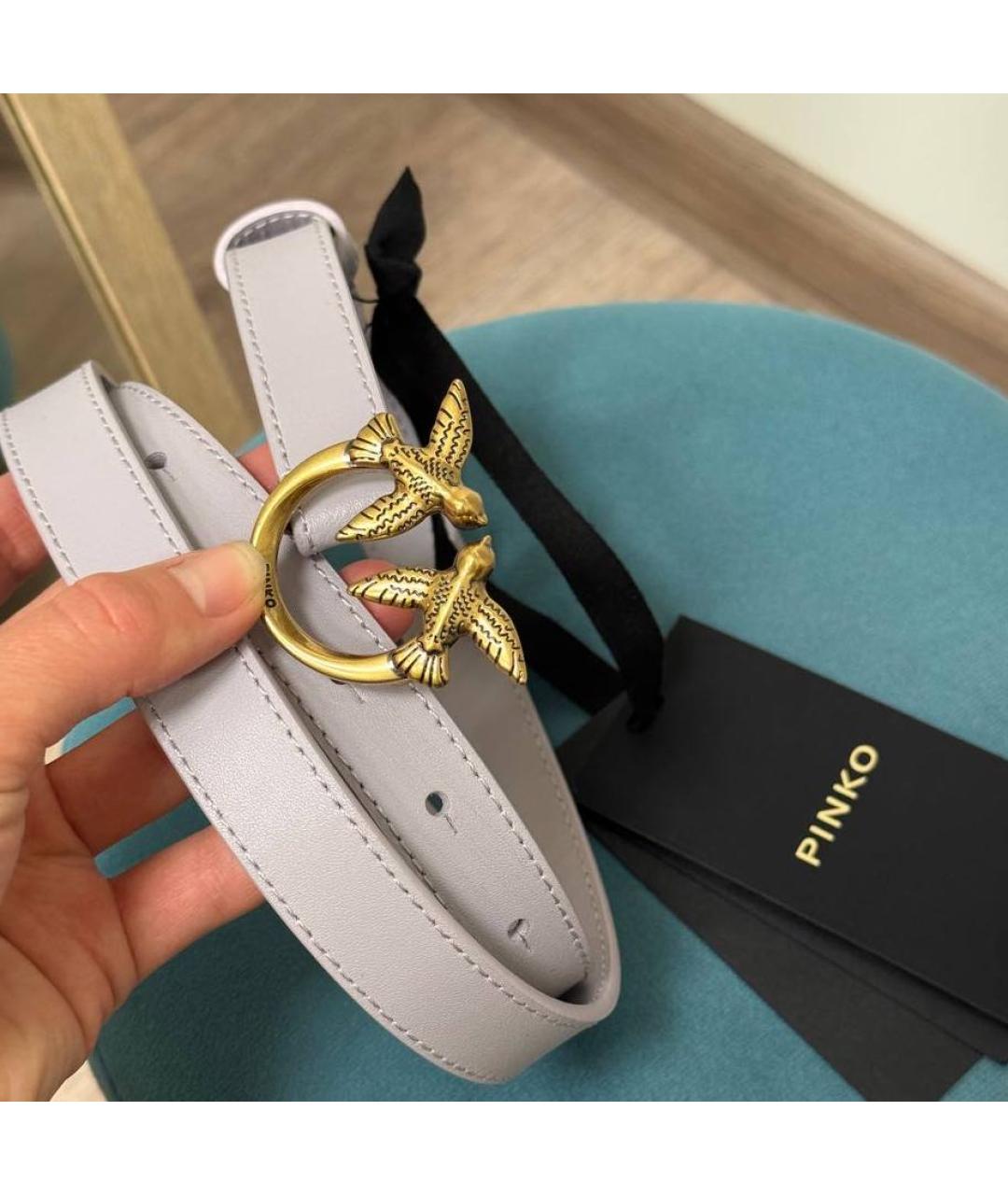 PINKO Фиолетовый кожаный ремень, фото 2