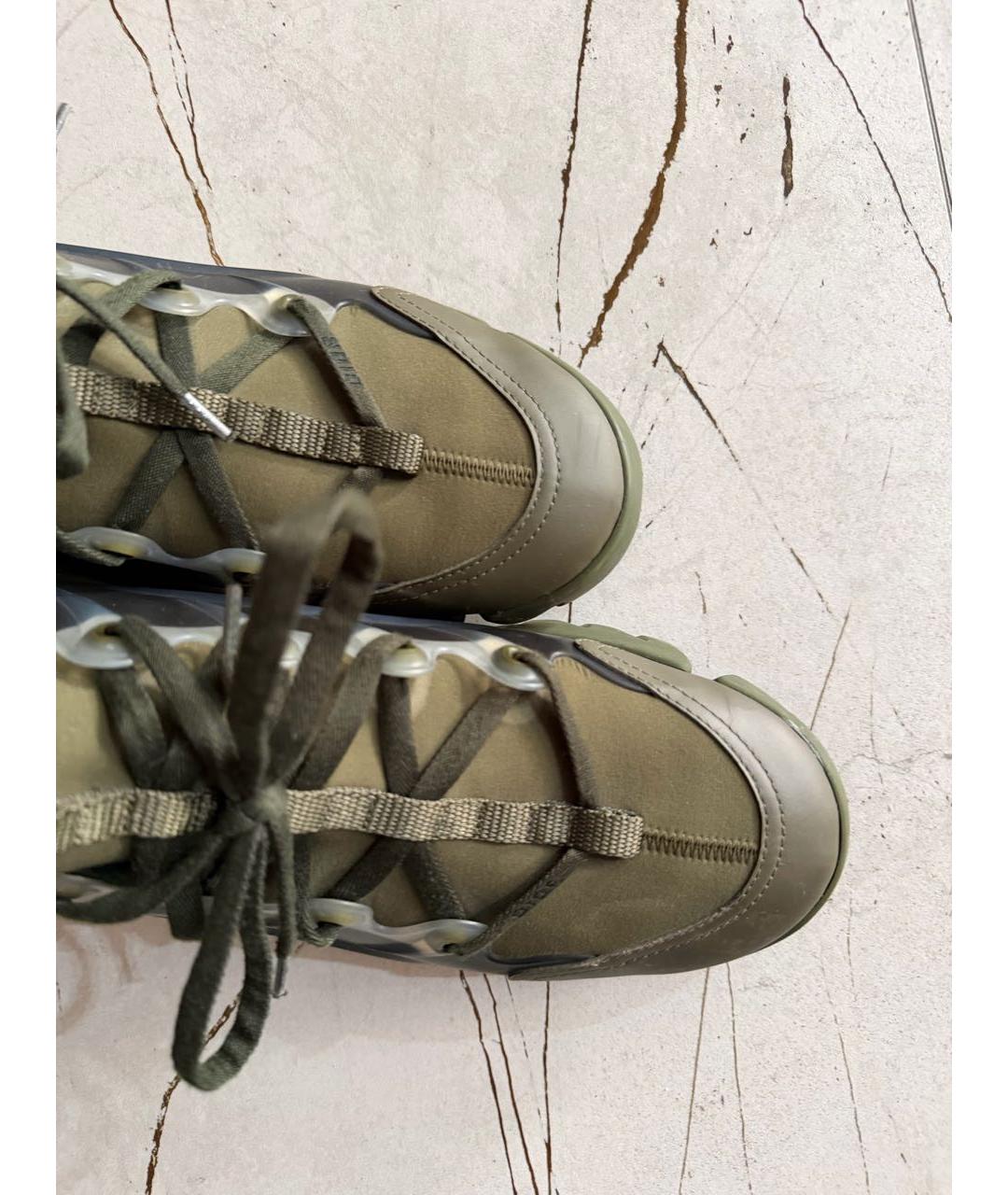 CHRISTIAN DIOR Хаки неопреновые кроссовки, фото 3
