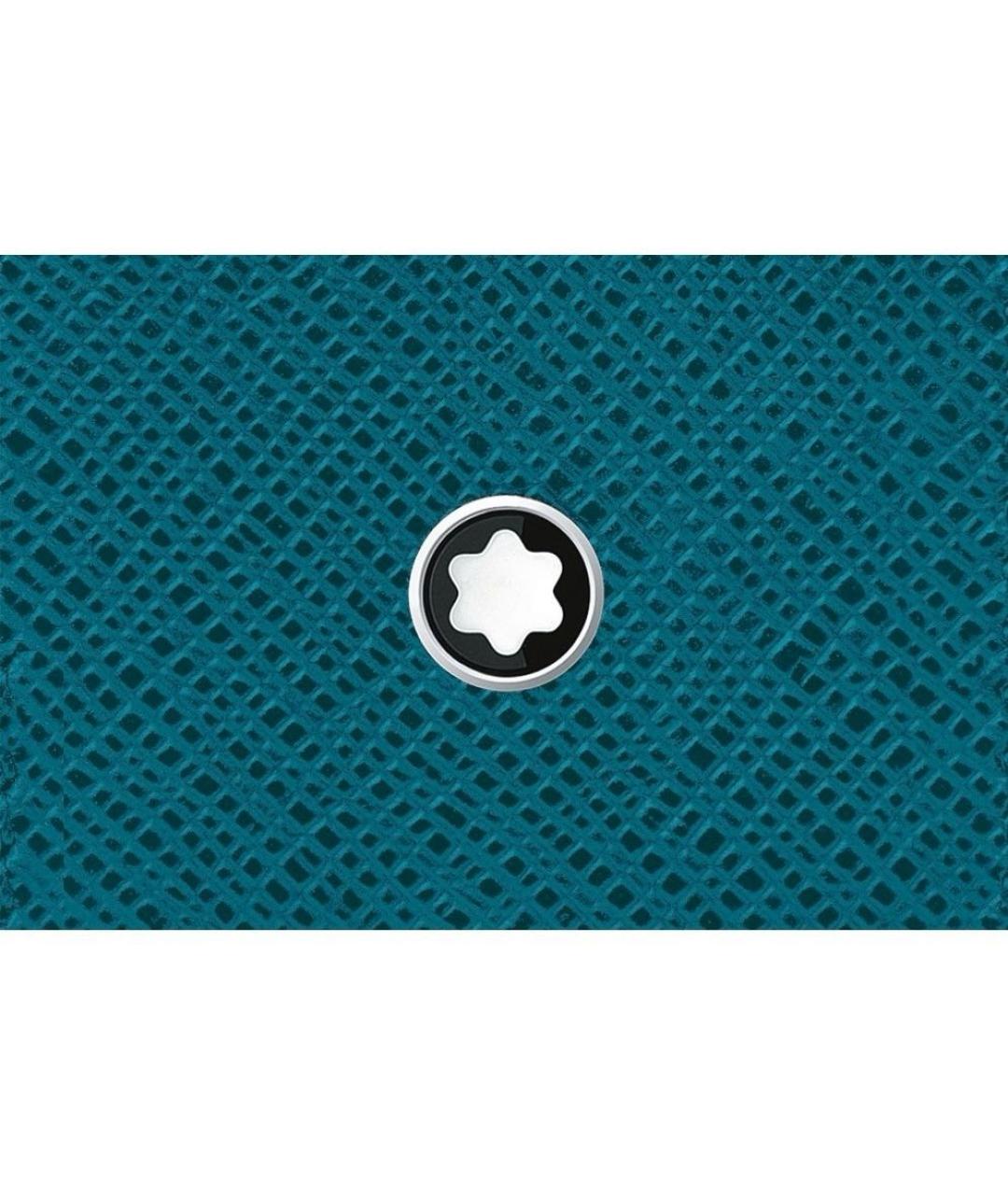 MONTBLANC Бирюзовая кожаная перьевая ручка, фото 6