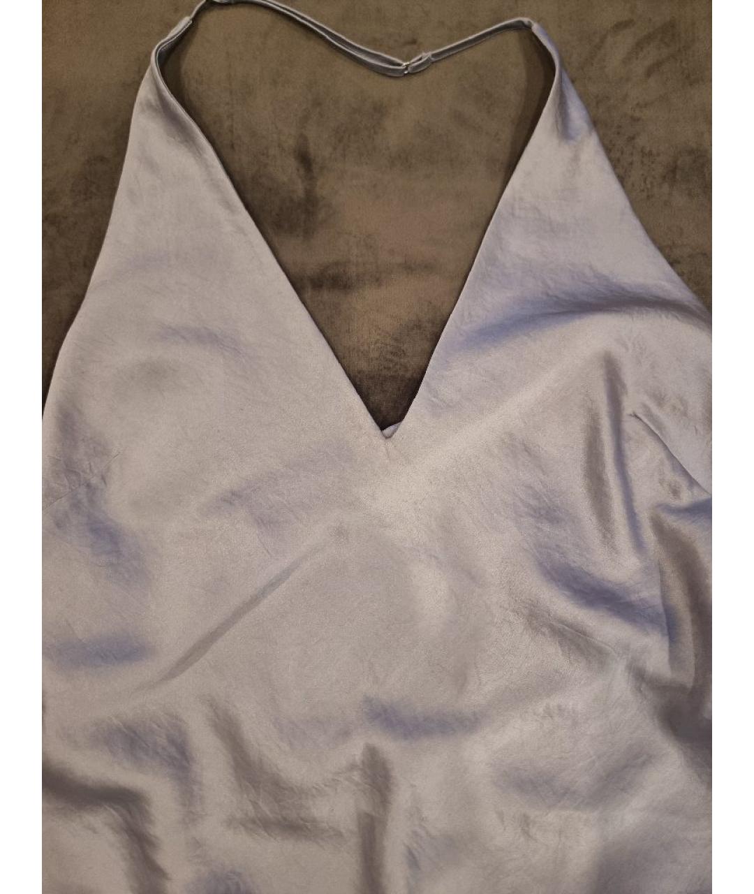 ALEXANDER WANG Голубое полиэстеровое повседневное платье, фото 4