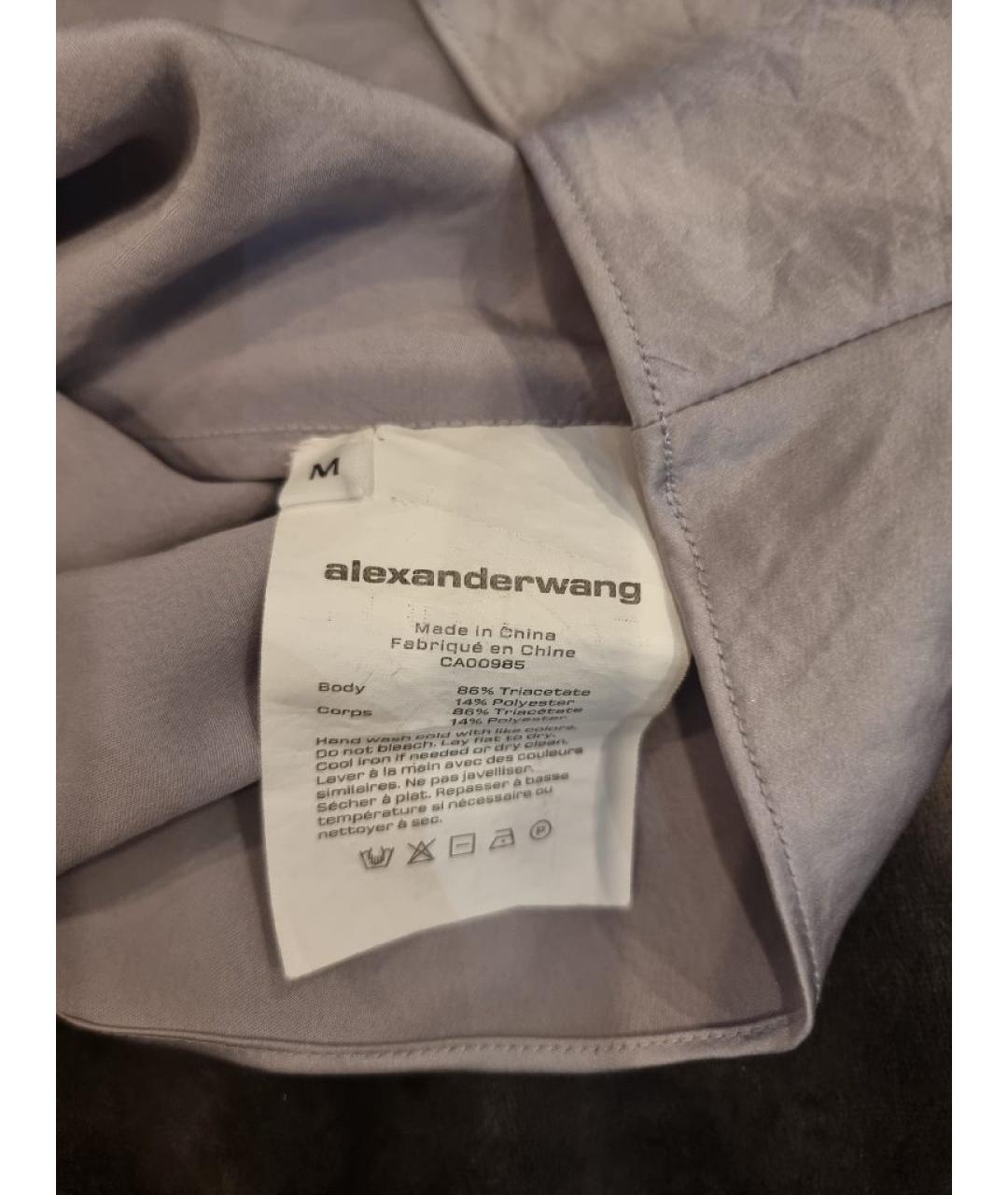 ALEXANDER WANG Голубое полиэстеровое повседневное платье, фото 8