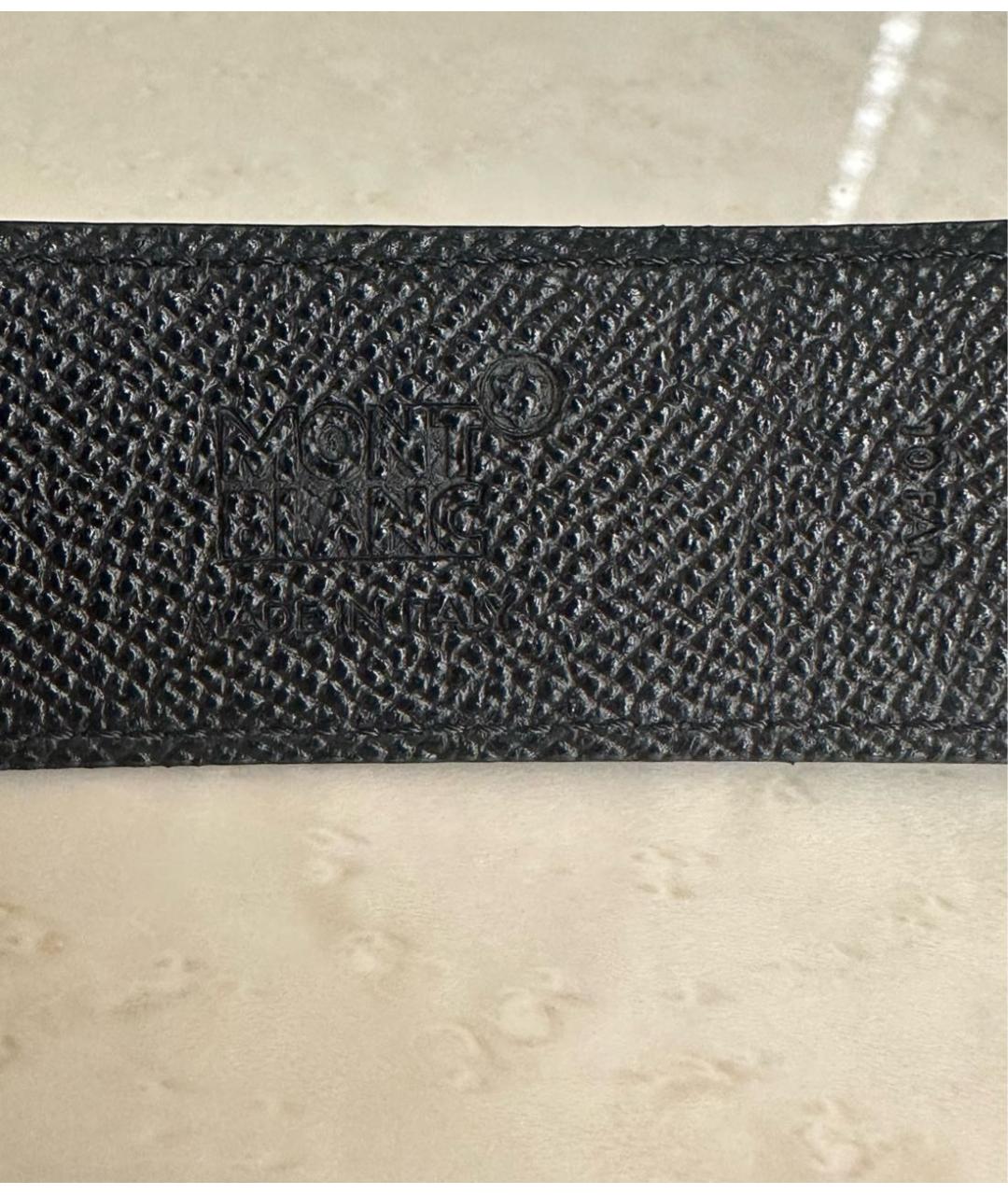 MONTBLANC Темно-синий кожаный ремень, фото 6