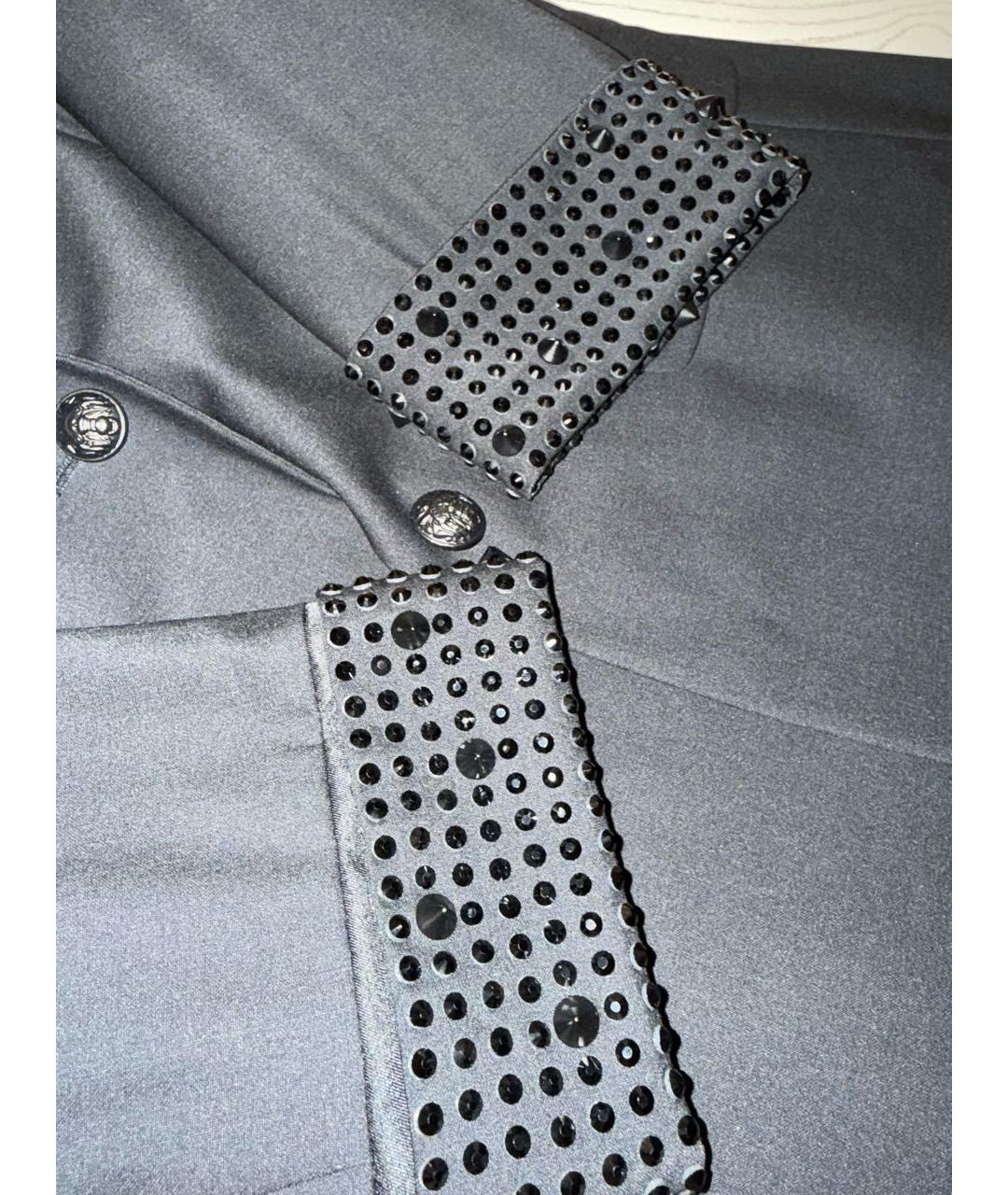 PHILIPP PLEIN Черный шерстяной жакет/пиджак, фото 6