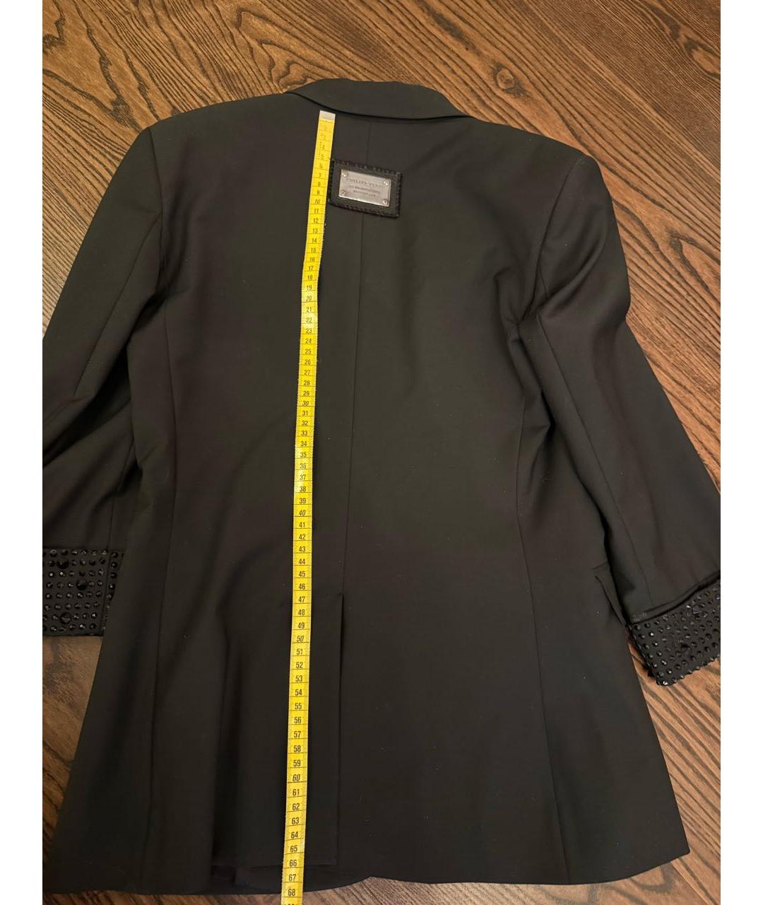 PHILIPP PLEIN Черный шерстяной жакет/пиджак, фото 8