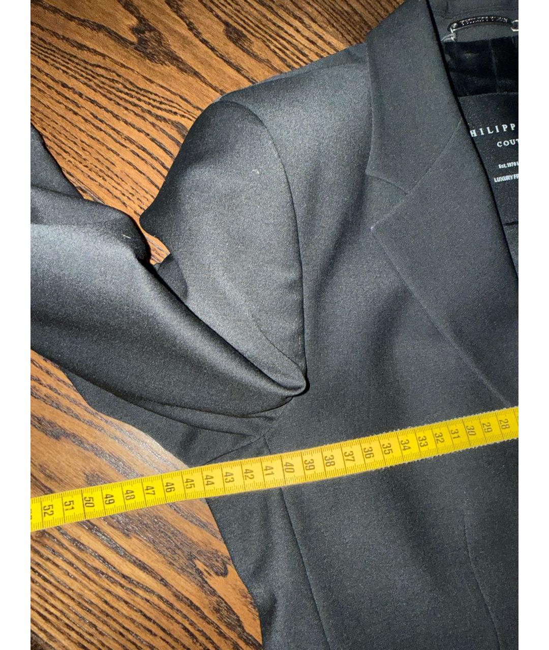 PHILIPP PLEIN Черный шерстяной жакет/пиджак, фото 7