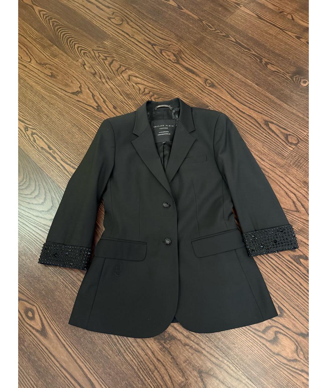 PHILIPP PLEIN Черный шерстяной жакет/пиджак, фото 9