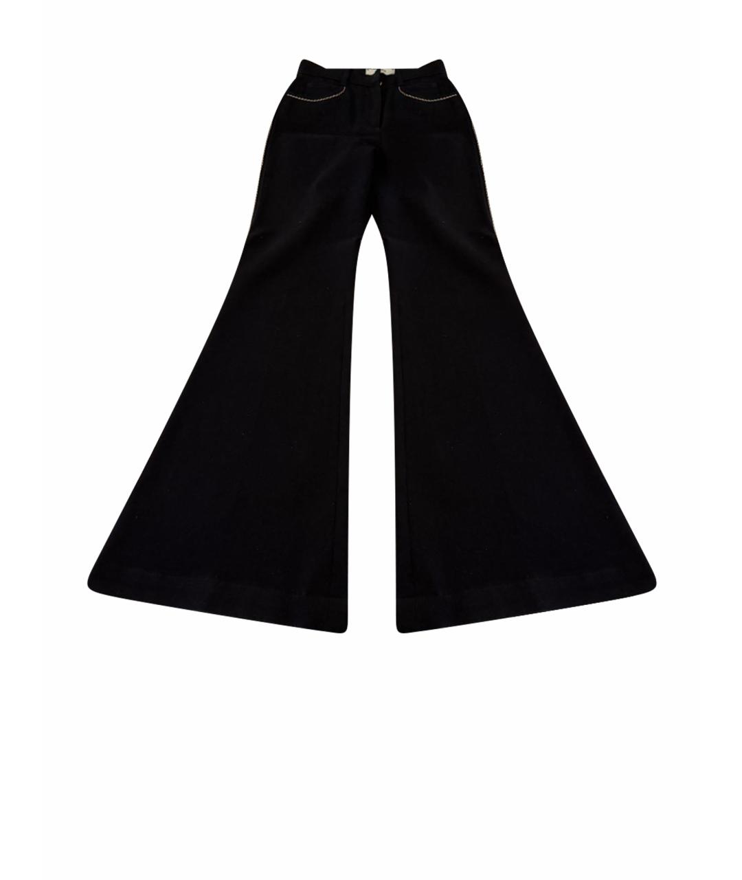 FENDI Черные хлопковые джинсы клеш, фото 1