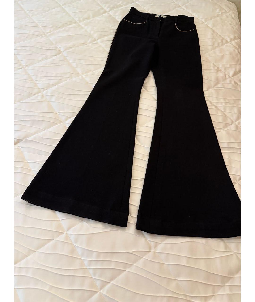 FENDI Черные хлопковые джинсы клеш, фото 4