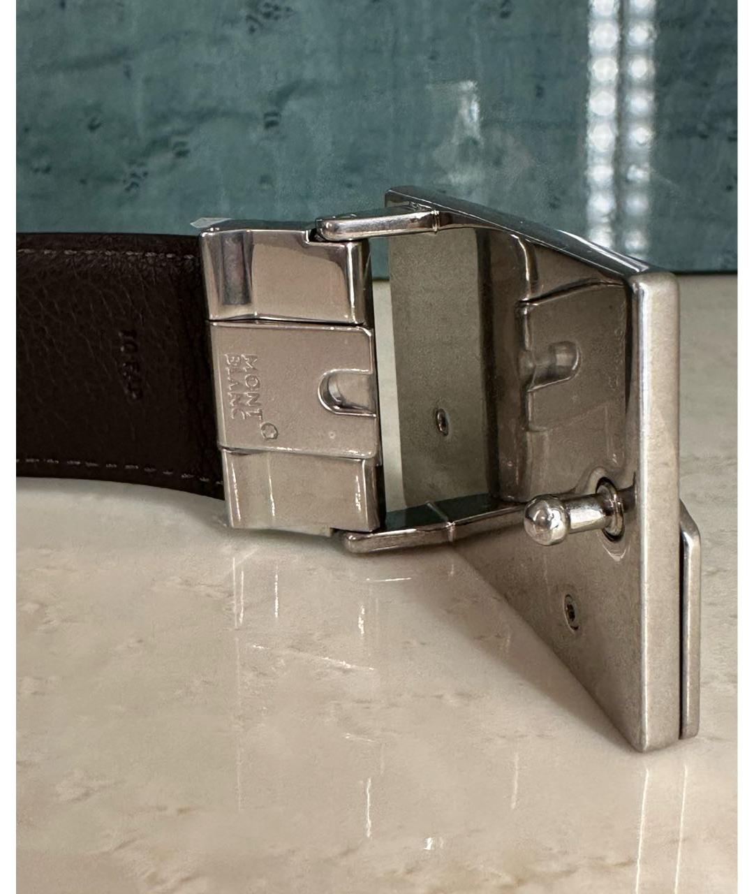 MONTBLANC Коричневый кожаный ремень, фото 5