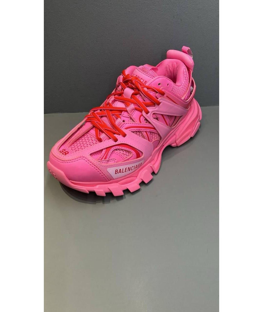 BALENCIAGA Розовые текстильные кроссовки, фото 4