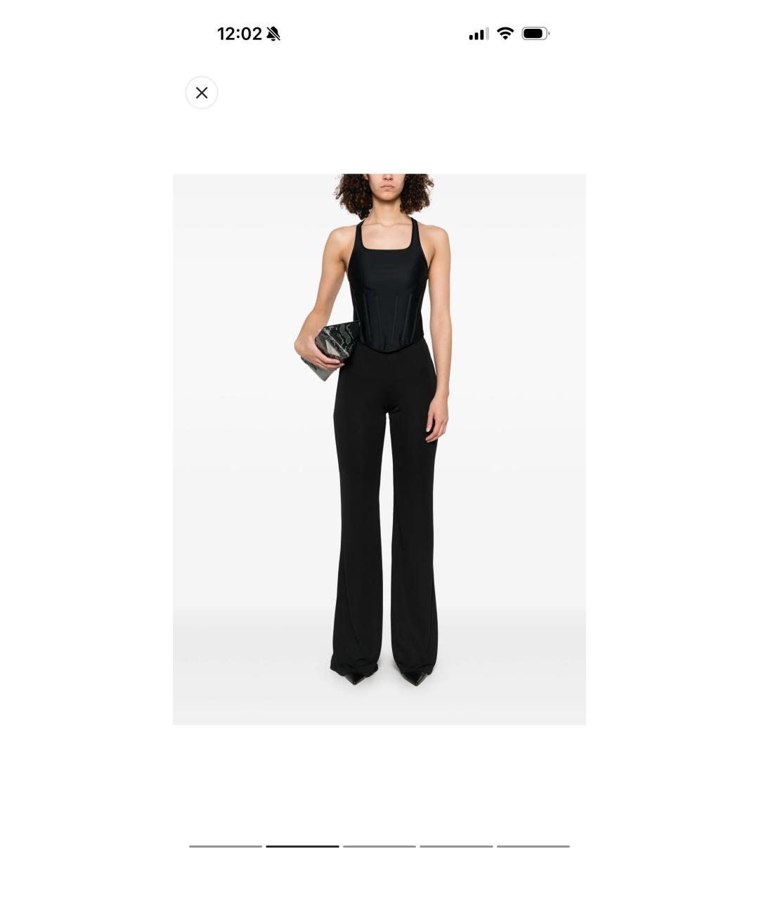 THE ANDAMANE Черные креповые брюки широкие, фото 2