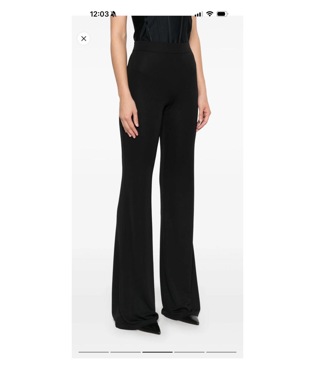 THE ANDAMANE Черные креповые брюки широкие, фото 3