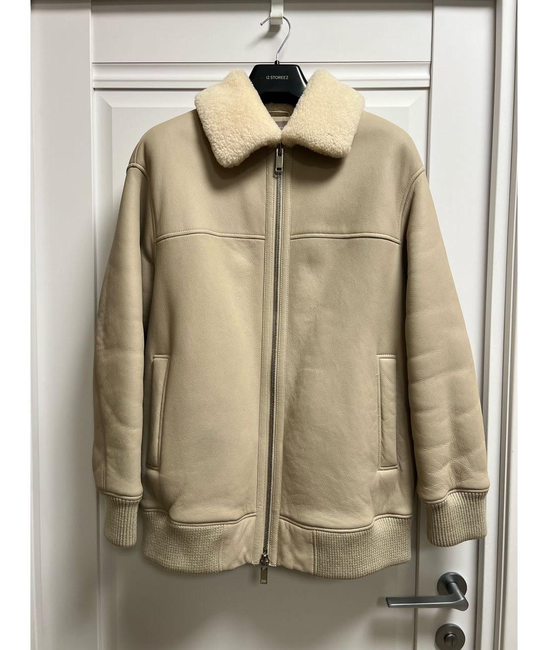 12 STOREEZ Бежевая кожаная дубленка, фото 9