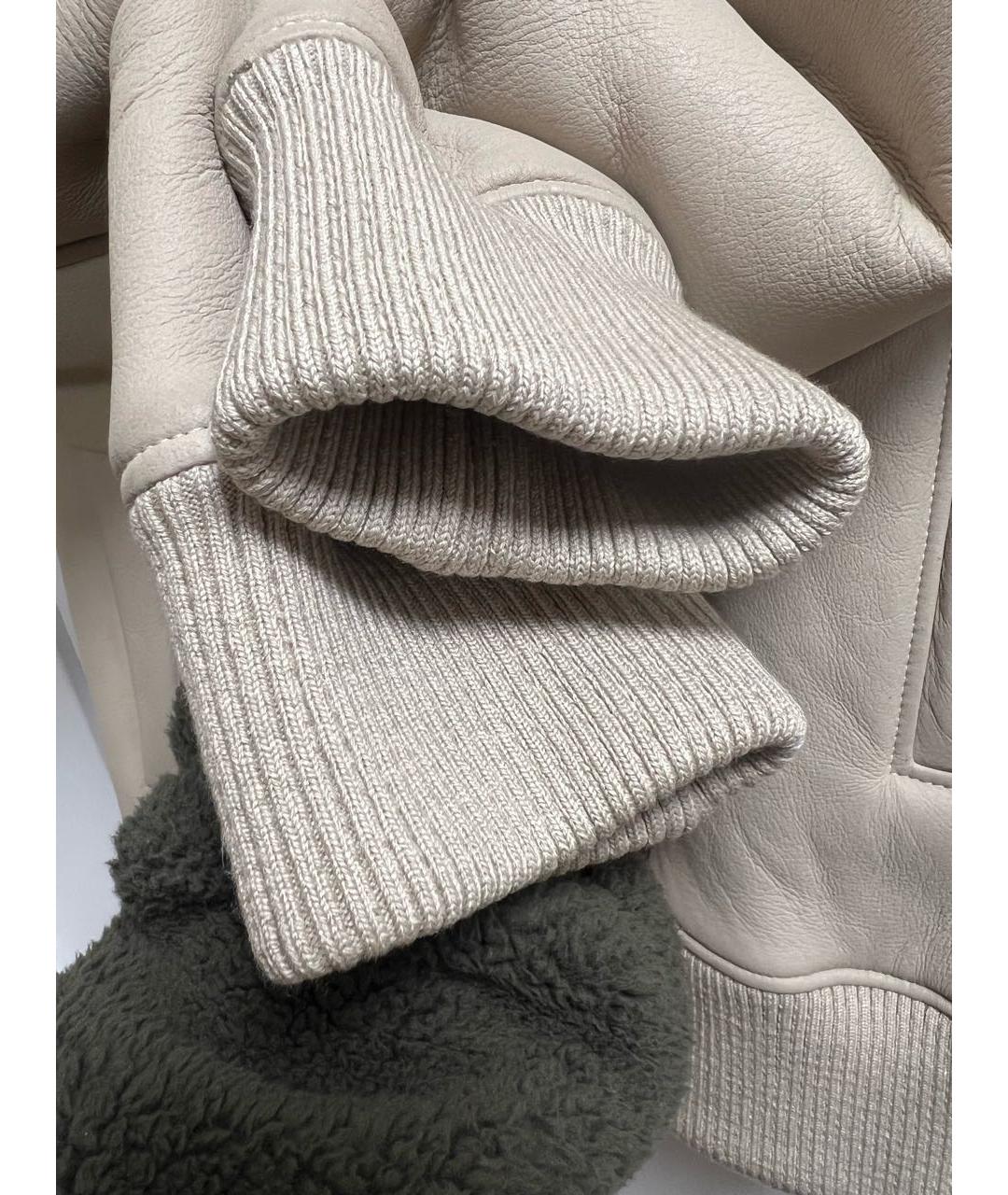 12 STOREEZ Бежевая кожаная дубленка, фото 6