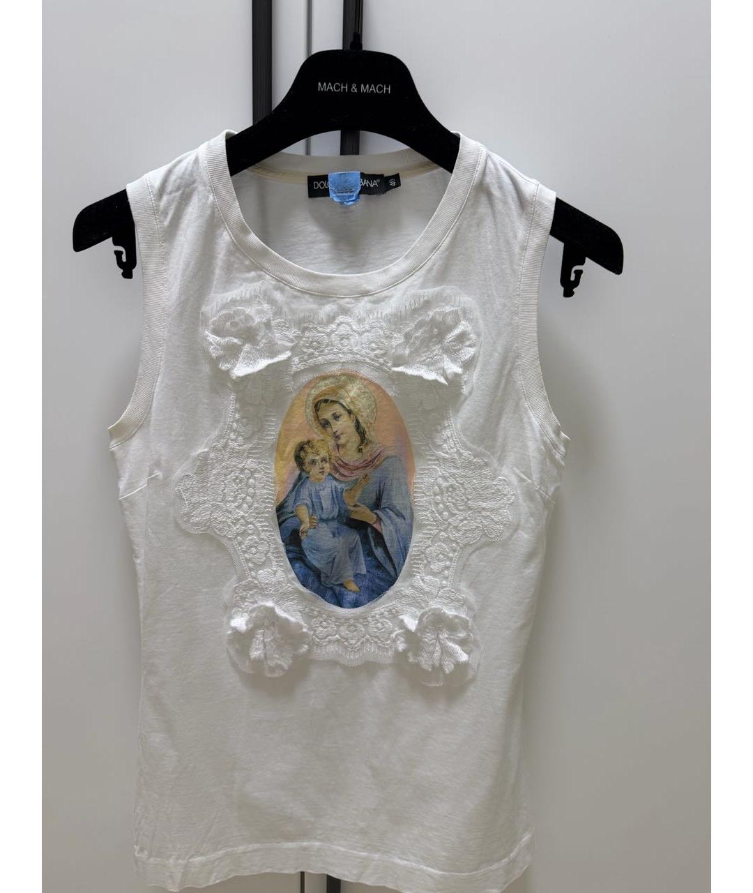 DOLCE&GABBANA Белая майка, фото 2