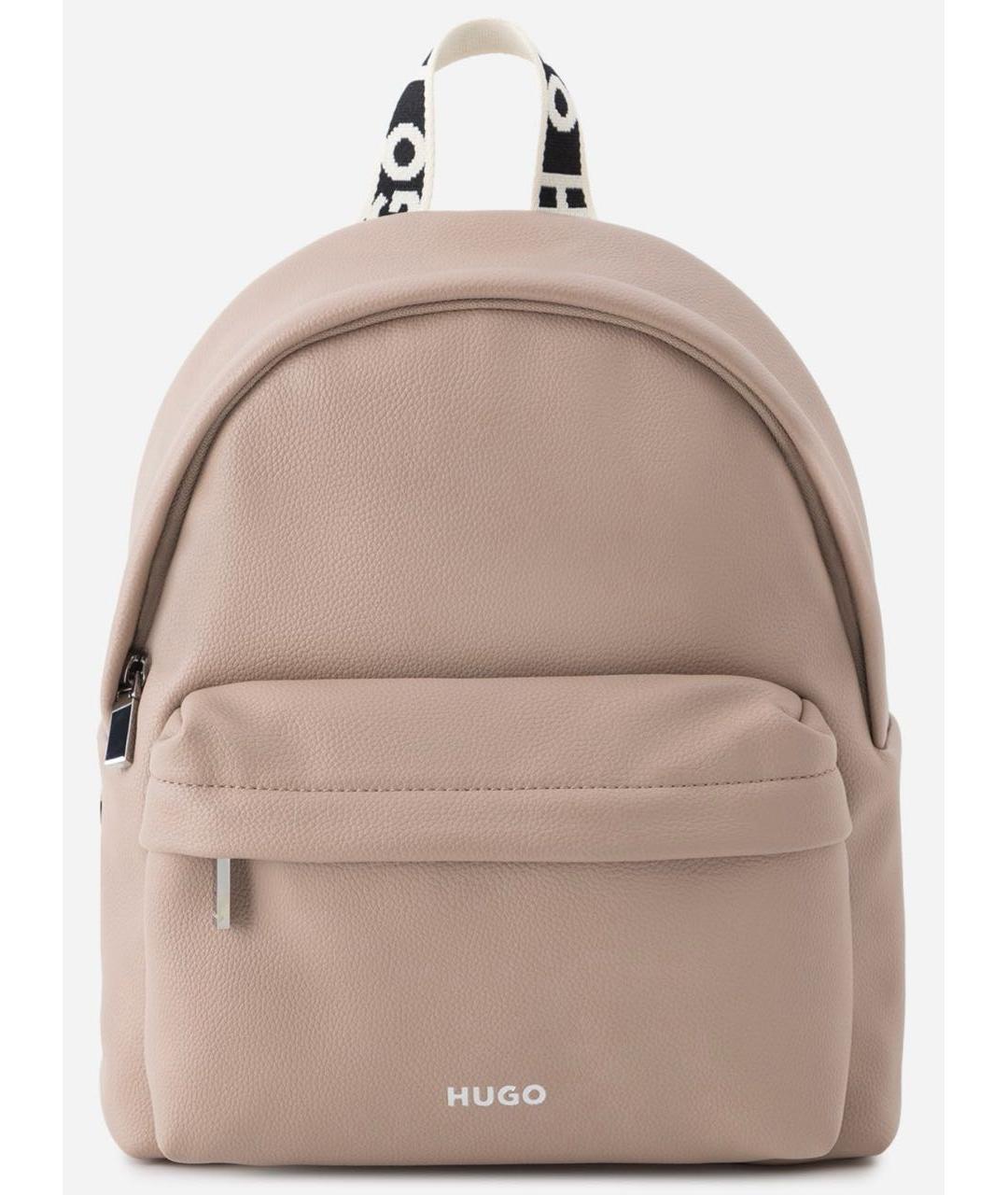 HUGO BOSS Бежевый рюкзак из искусственной кожи, фото 8