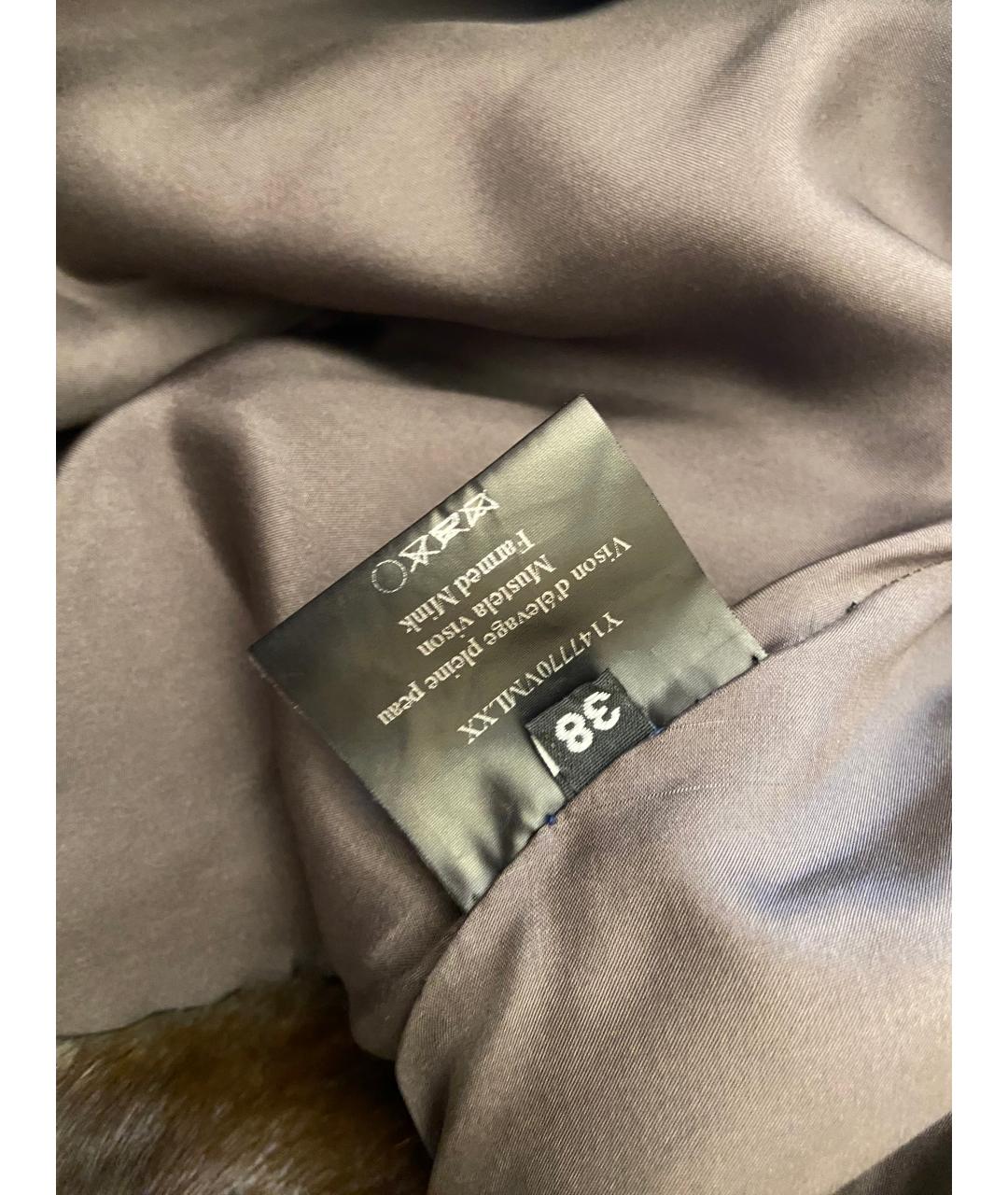 YVES SALOMON Коричневая меховая шуба, фото 4