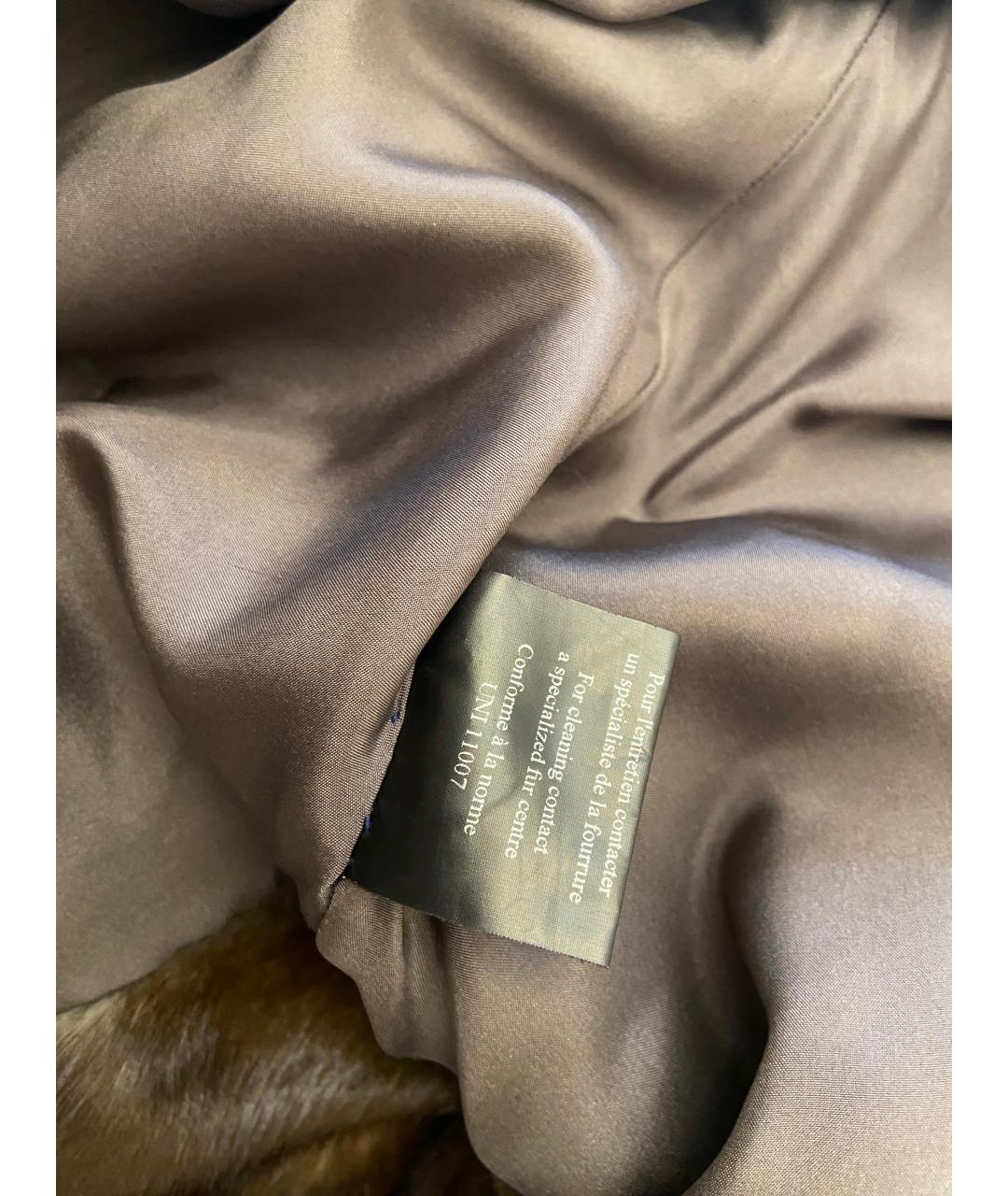 YVES SALOMON Коричневая меховая шуба, фото 6