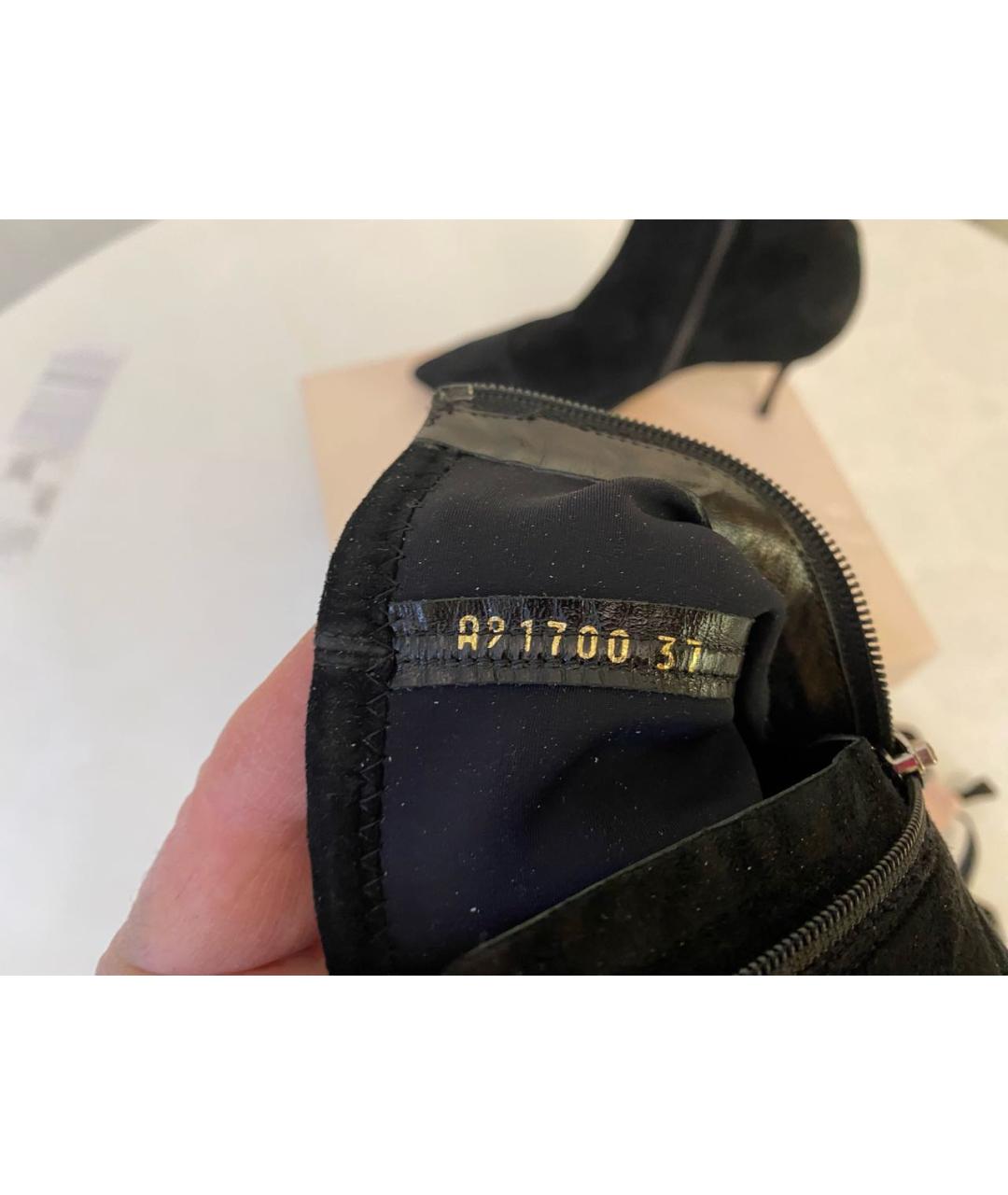 SERGIO ROSSI Черные замшевые ботильоны, фото 8