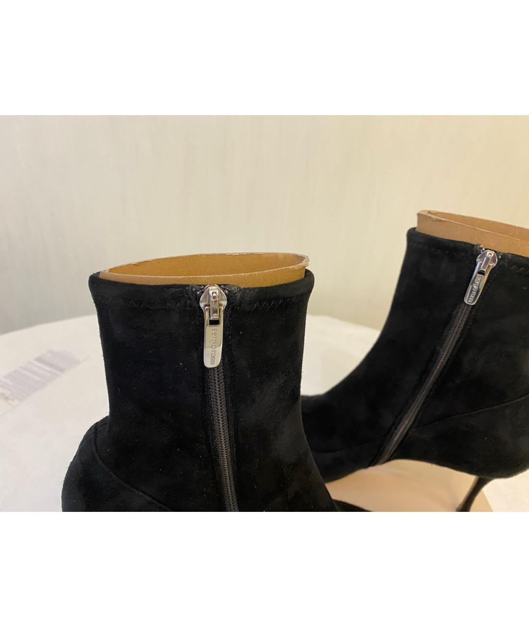 SERGIO ROSSI Черные замшевые ботильоны, фото 5
