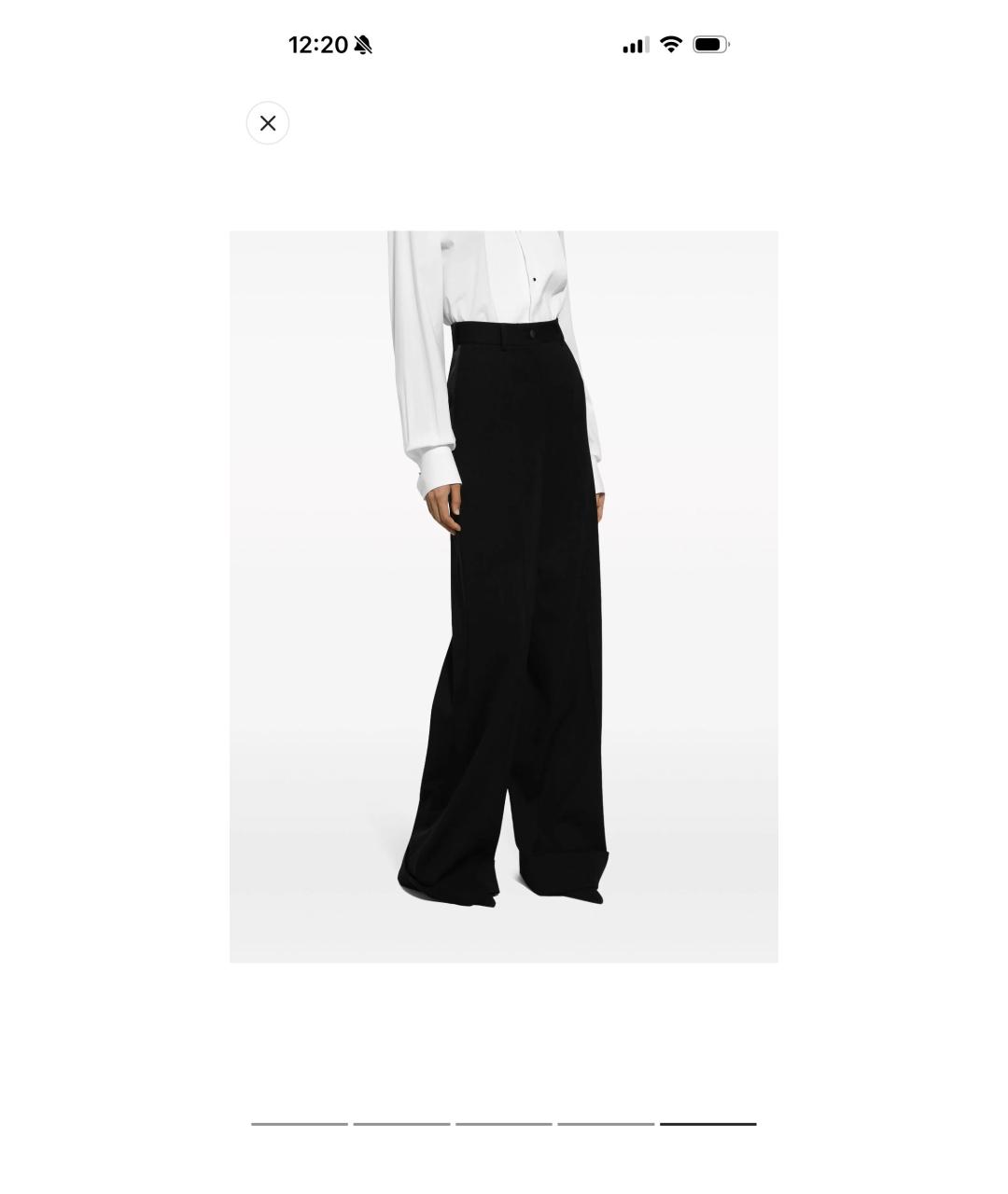 DOLCE&GABBANA Черные шерстяные прямые брюки, фото 5