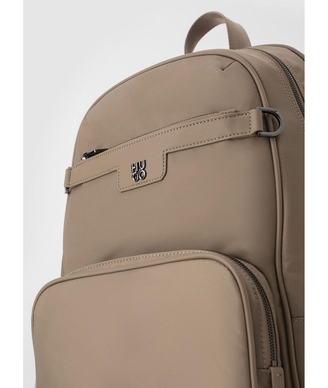 HUGO BOSS Бежевый тканевый рюкзак, фото 3