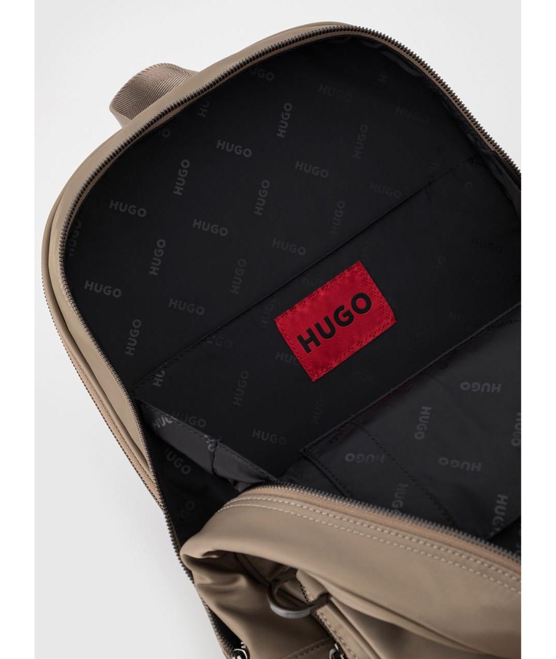 HUGO BOSS Бежевый тканевый рюкзак, фото 4