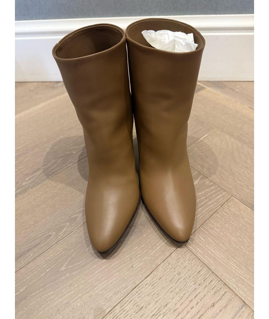 THE ROW Коричневые кожаные ботильоны, фото 2