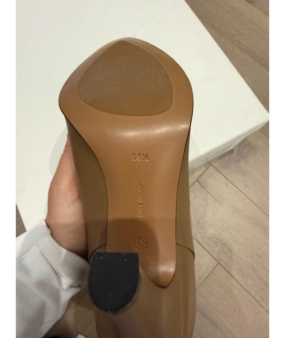 THE ROW Коричневые кожаные ботильоны, фото 5