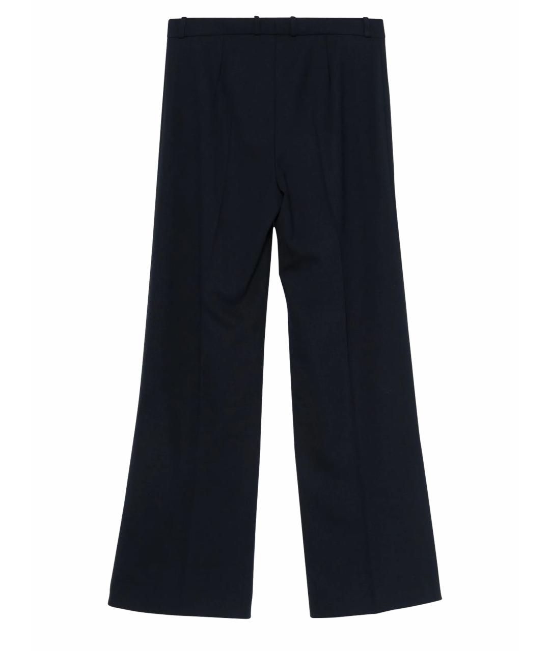 CHLOE Темно-синие шерстяные брюки широкие, фото 5