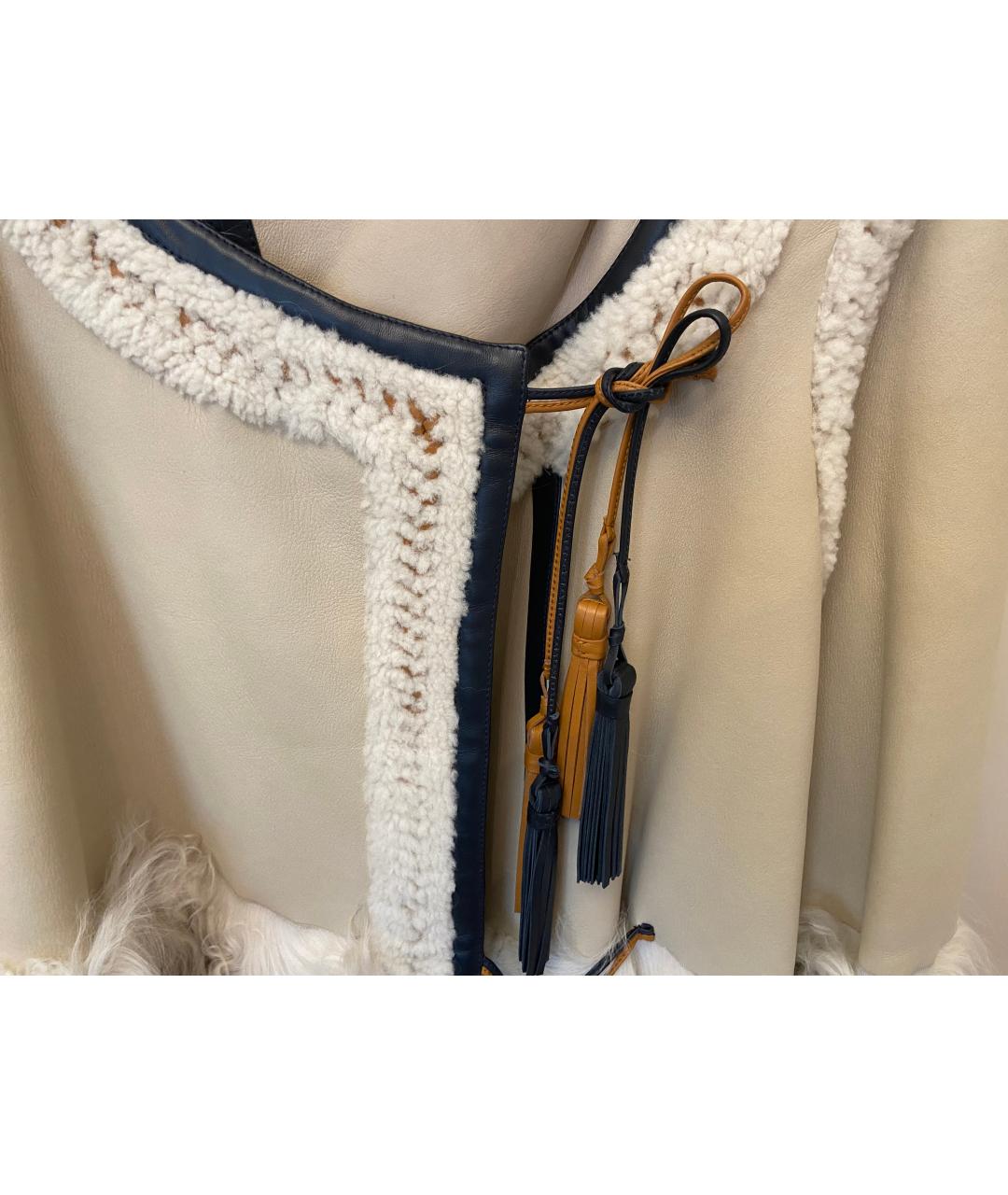 CHLOE Бежевая кожаная дубленка, фото 4