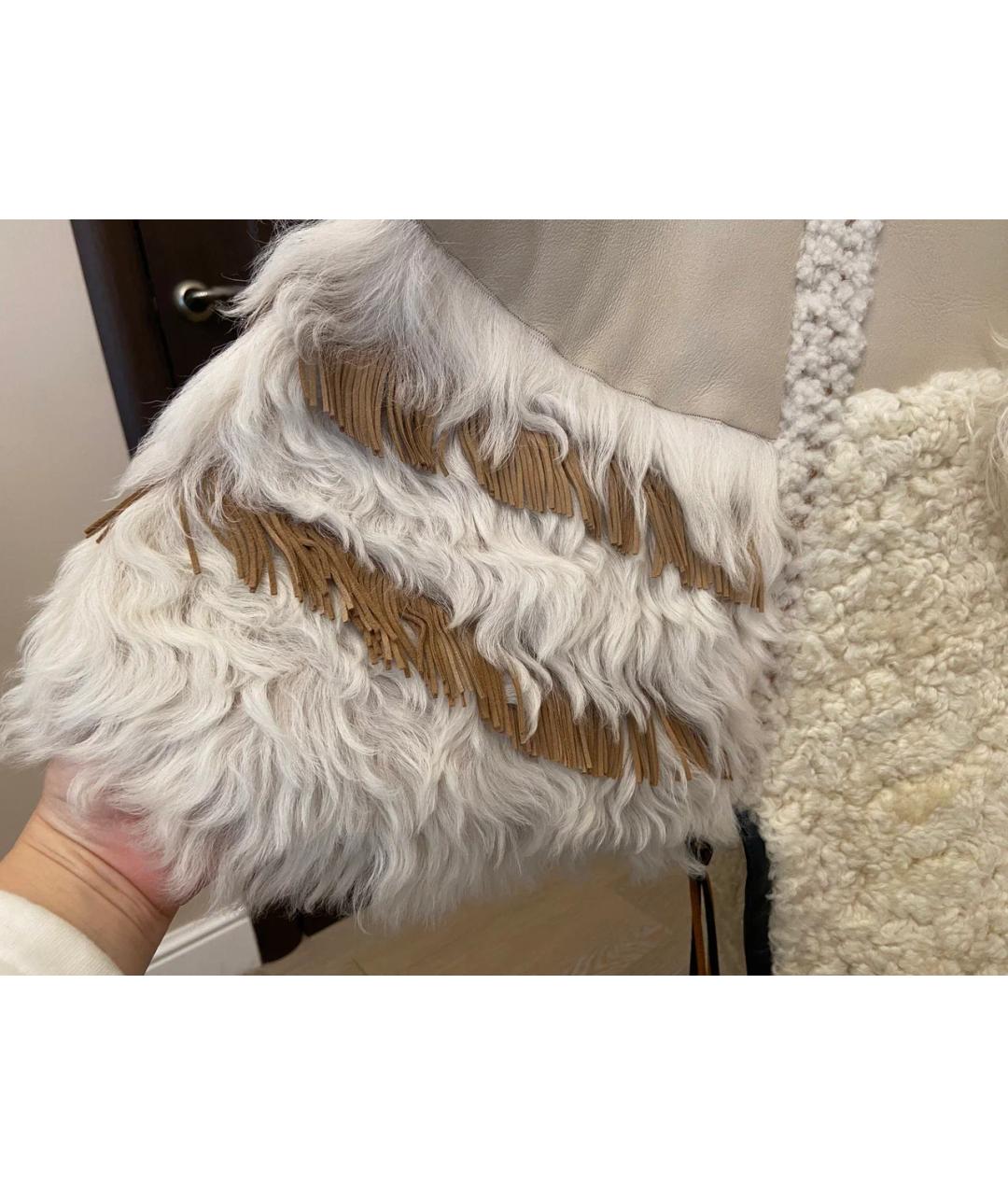 CHLOE Бежевая кожаная дубленка, фото 7