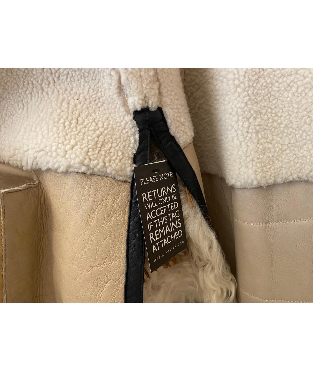 CHLOE Бежевая кожаная дубленка, фото 9