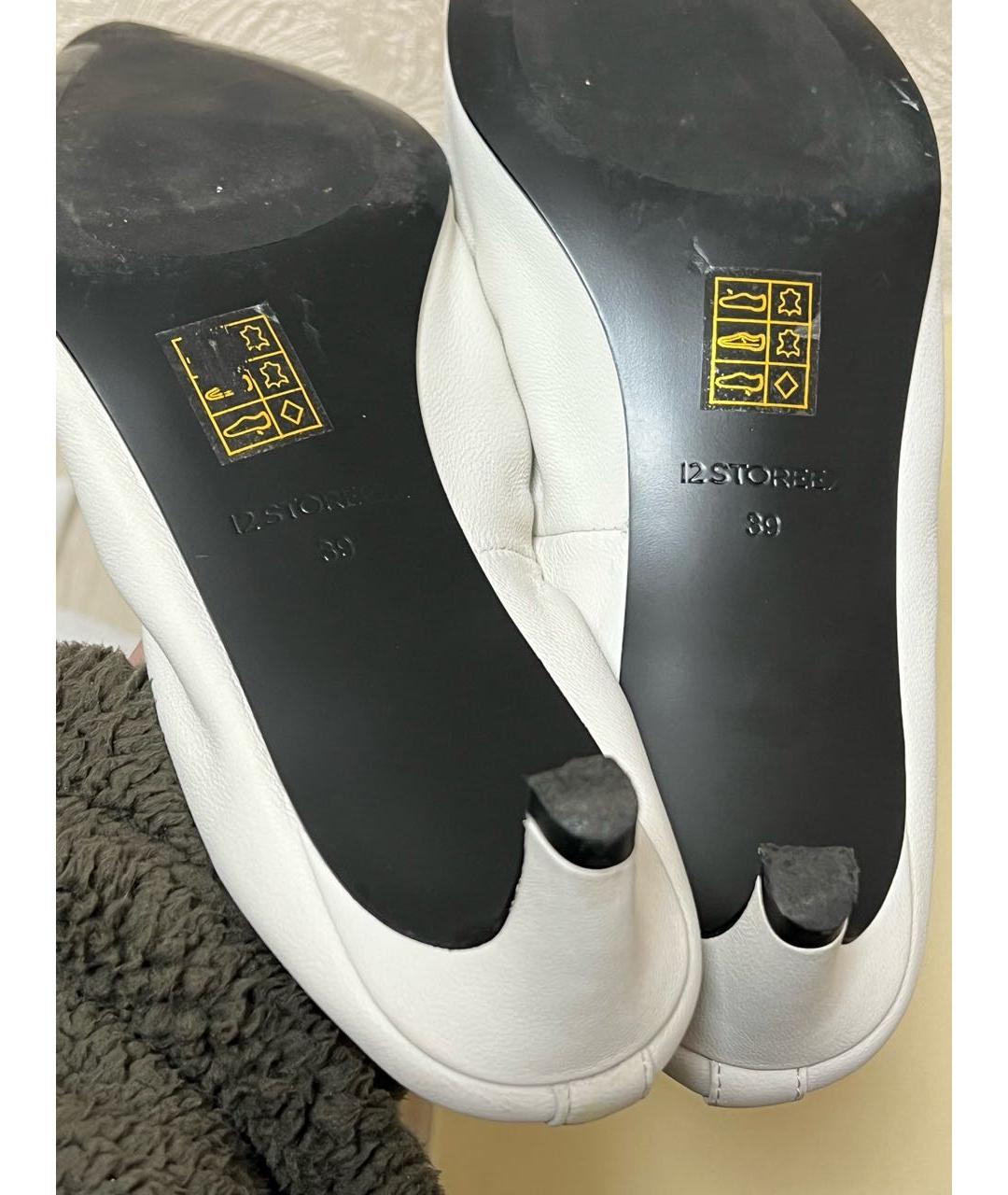 12 STOREEZ Белые кожаные туфли, фото 6