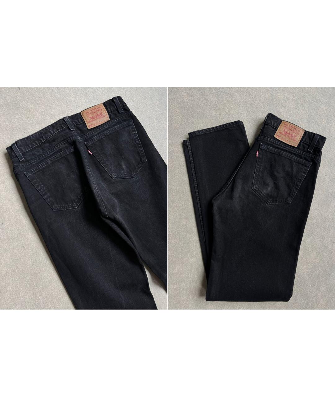 LEVI'S Черные хлопковые прямые джинсы, фото 4