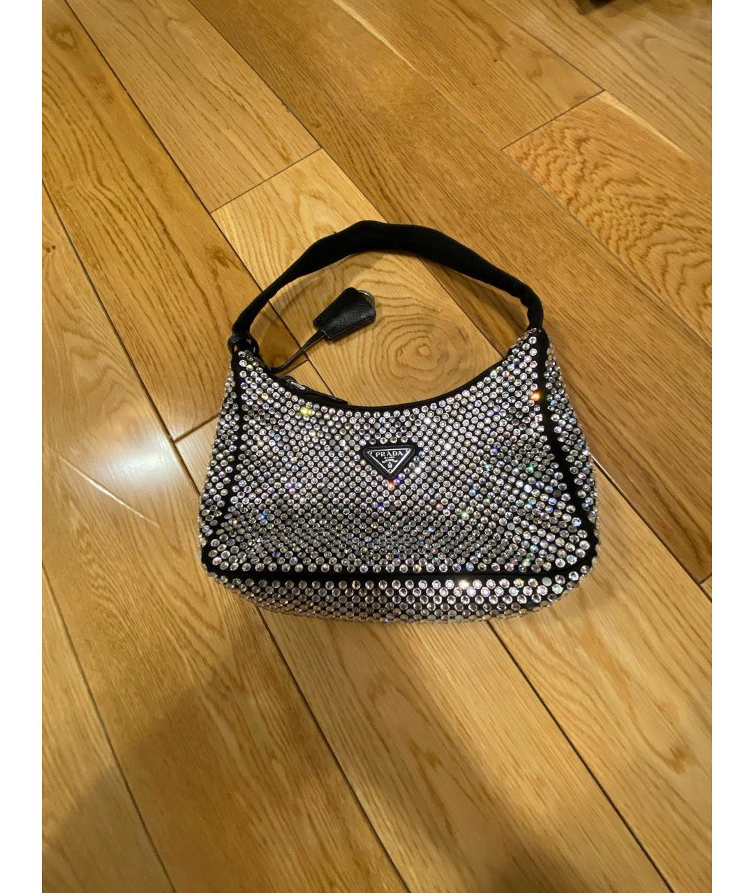 PRADA Черная тканевая сумка через плечо, фото 7