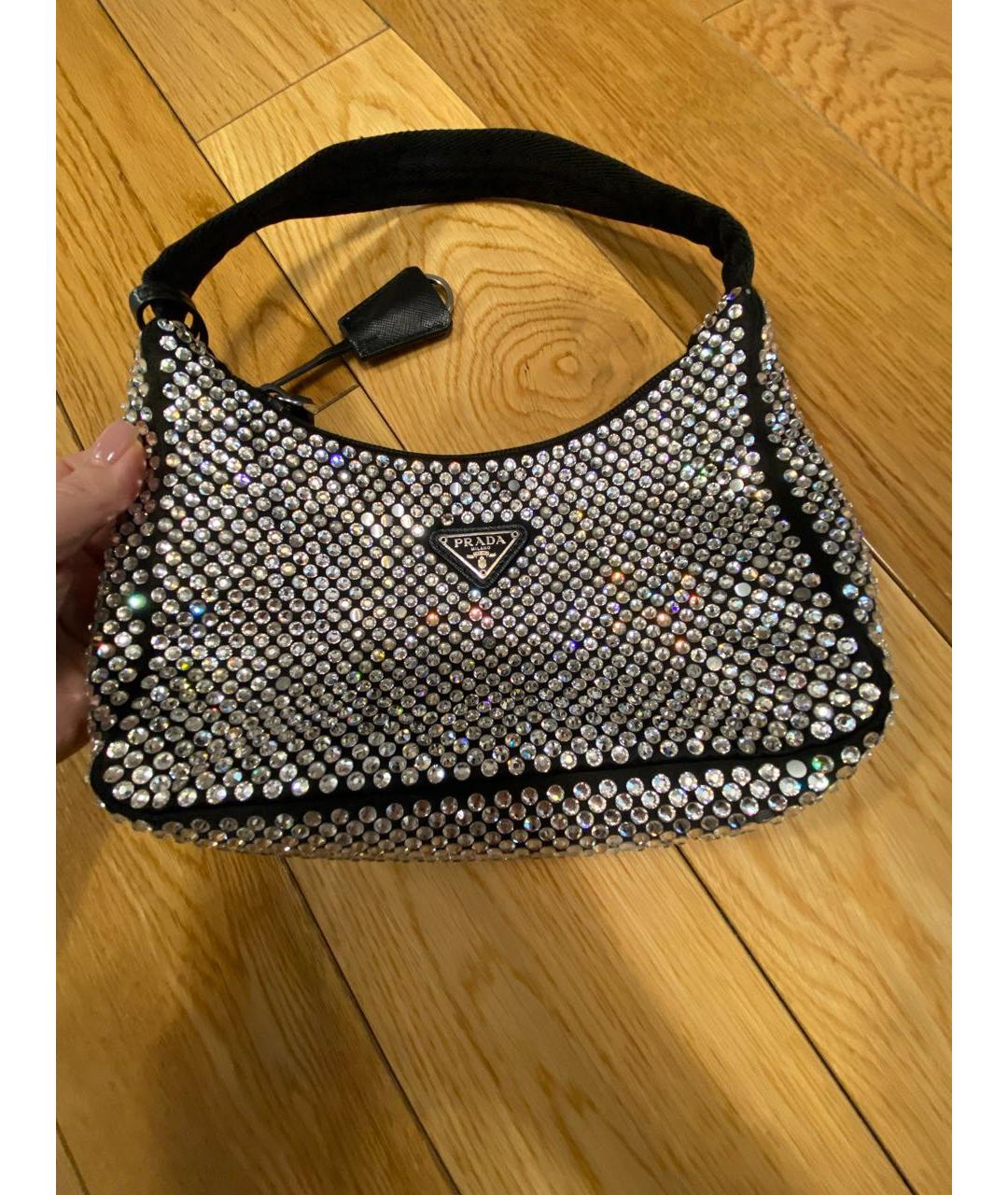 PRADA Черная тканевая сумка через плечо, фото 2