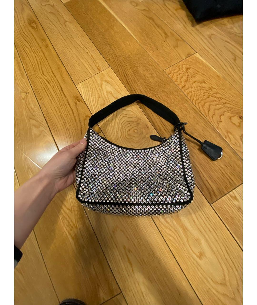 PRADA Черная тканевая сумка через плечо, фото 4