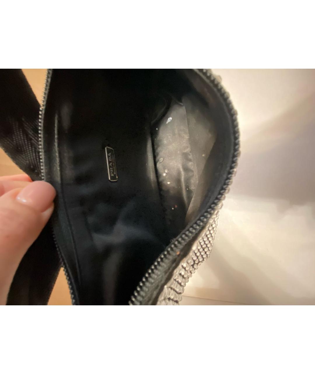 PRADA Черная тканевая сумка через плечо, фото 6